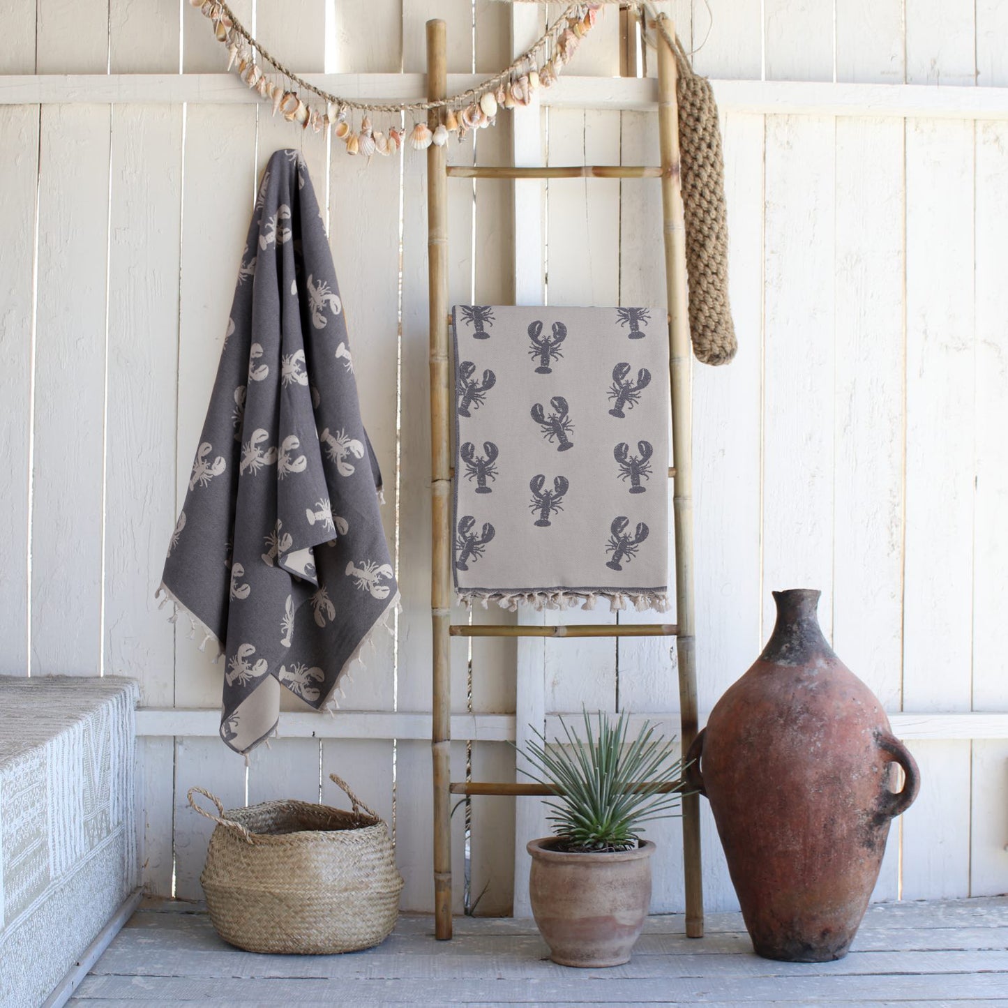 Fouta jacquard coton 100x200 HOMARD