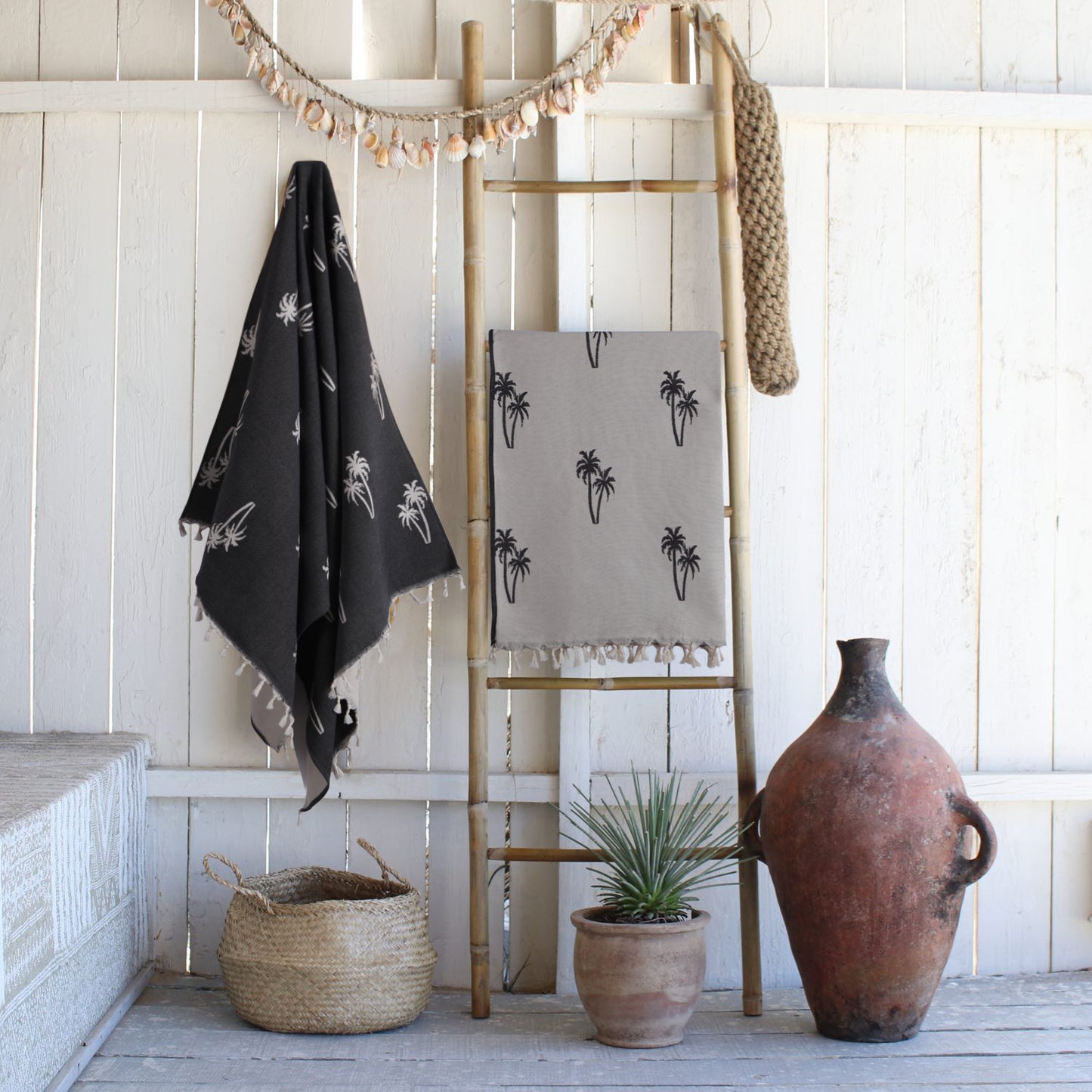 Fouta jacquard coton 100x200 PALMIER