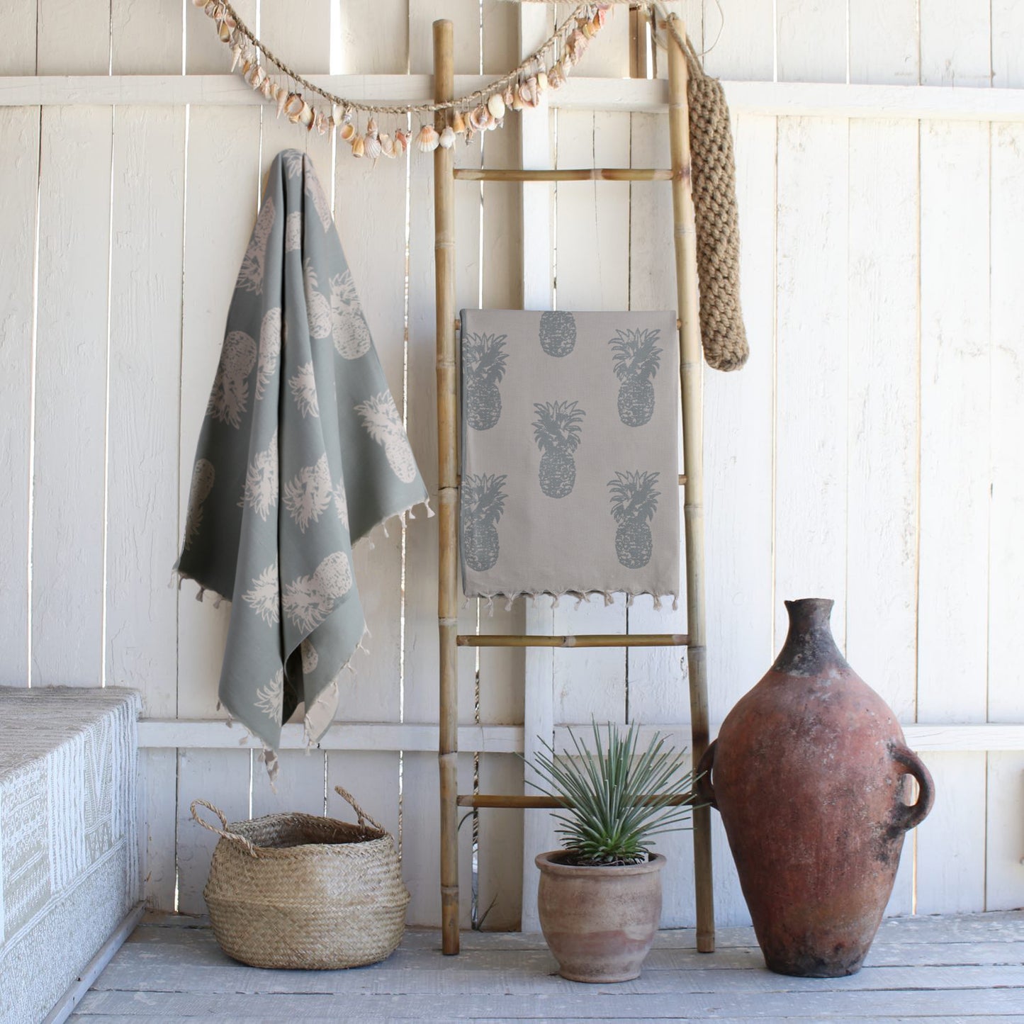 Fouta jacquard coton 100x200 ANANAS