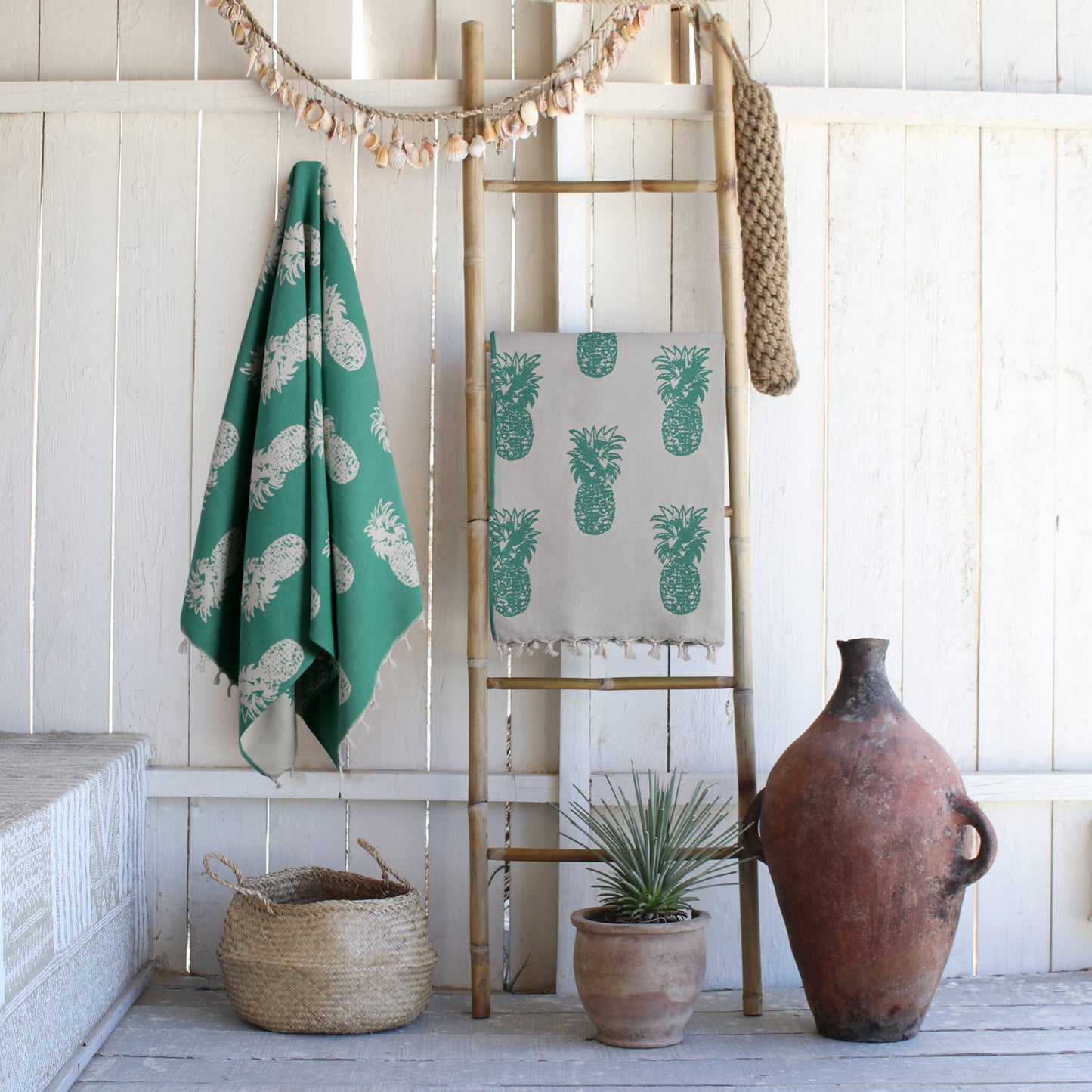 Fouta jacquard coton 100x200 ANANAS