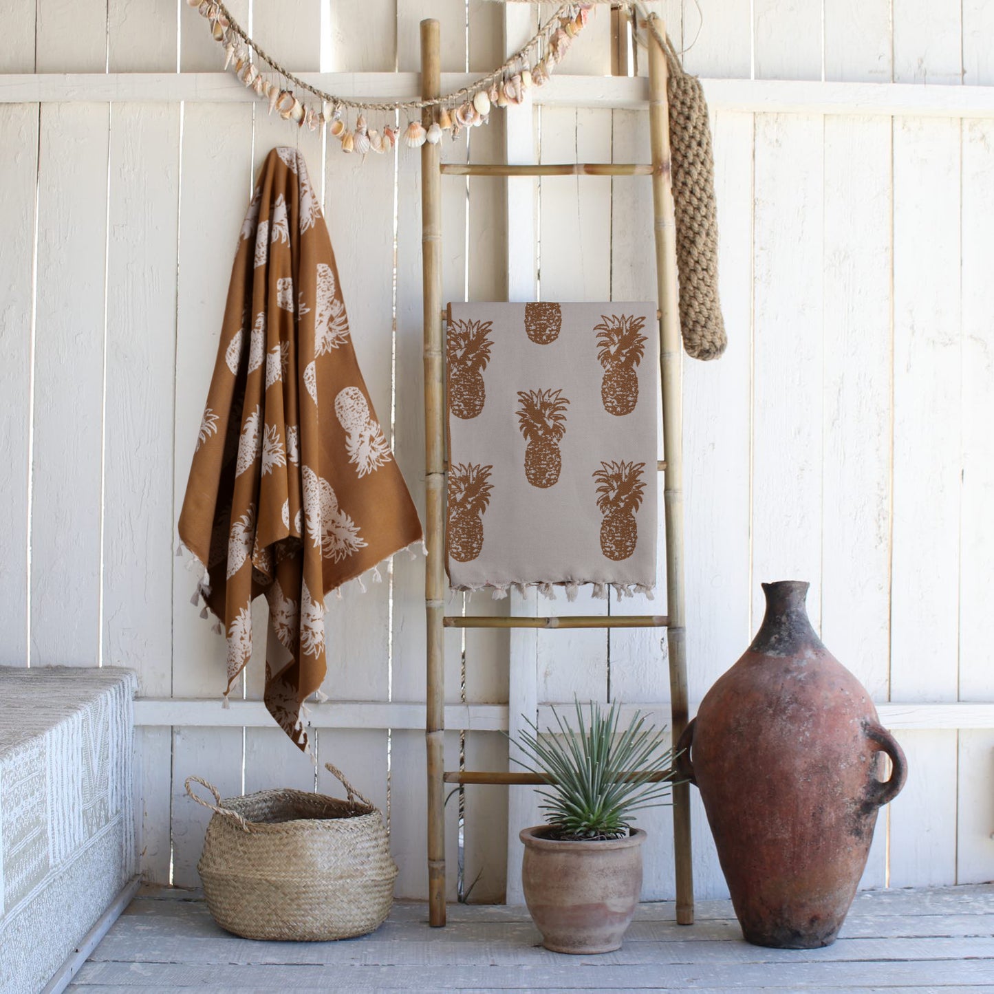 Fouta jacquard coton 100x200 ANANAS