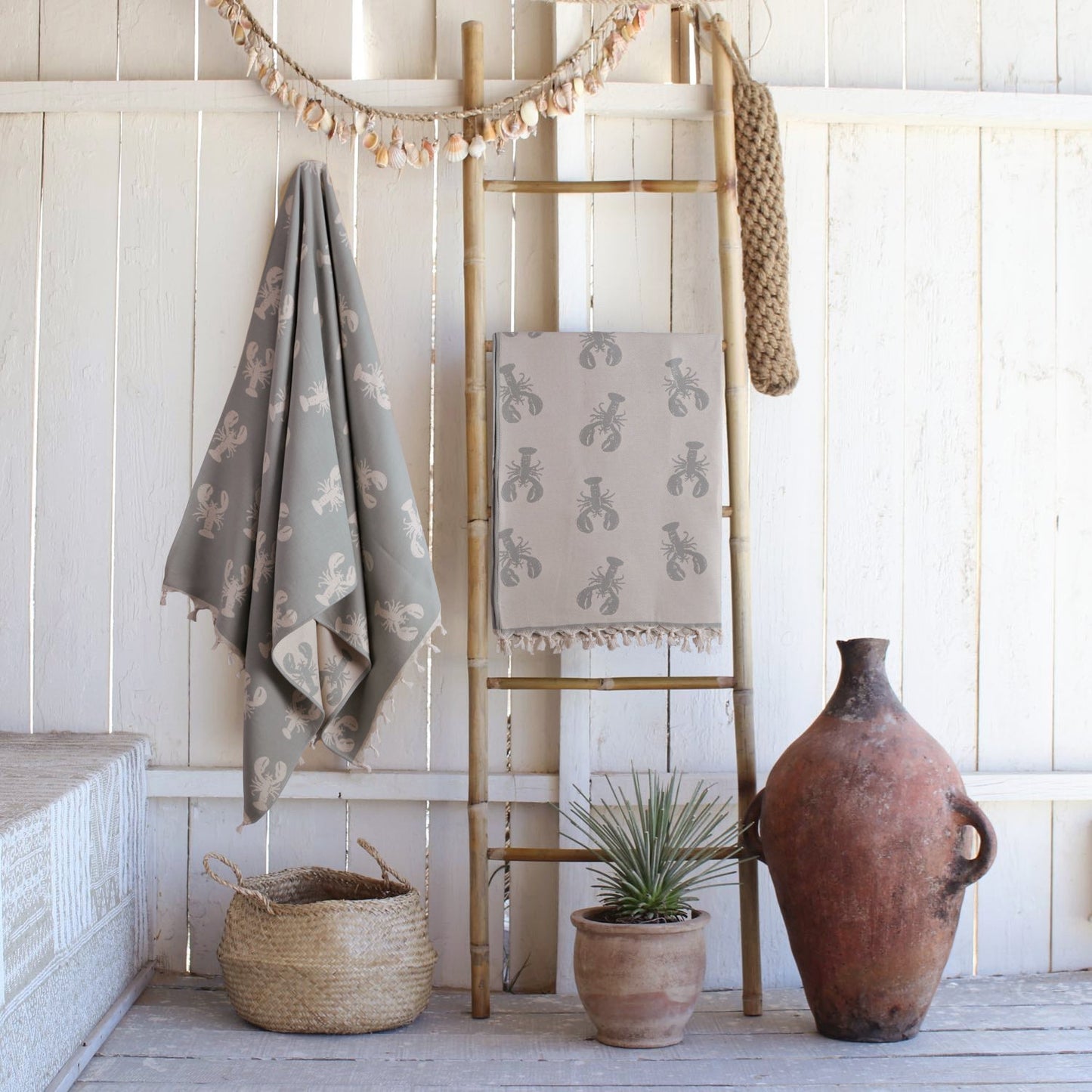 Fouta jacquard coton 100x200 HOMARD febronie.com