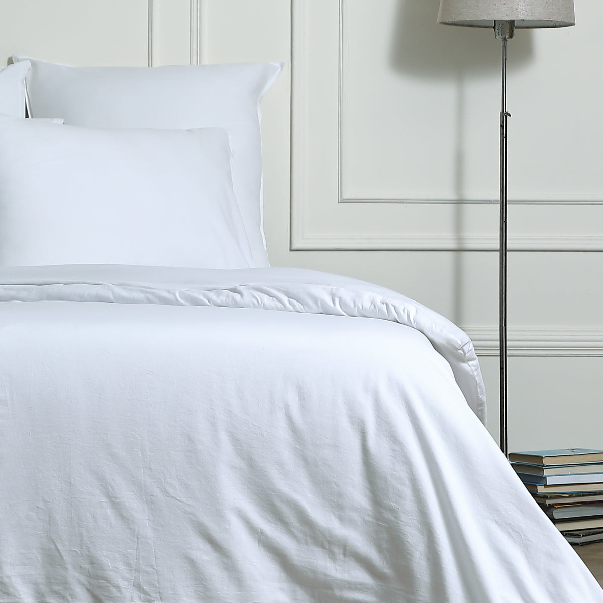 Housse de couette lin lavé blanc CAMILLE