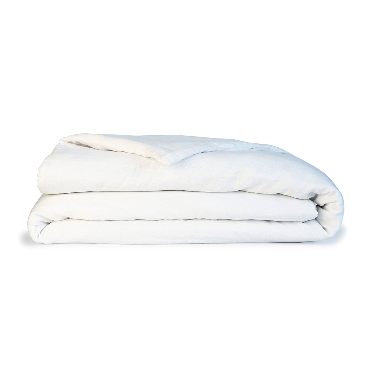 Housse de couette lin lavé blanc CAMILLE