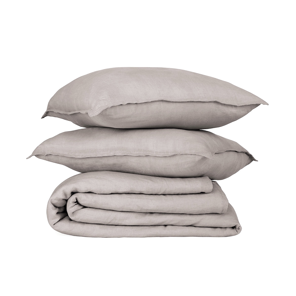 Parure + taies 65x65 lin lavé naturel CAMILLE