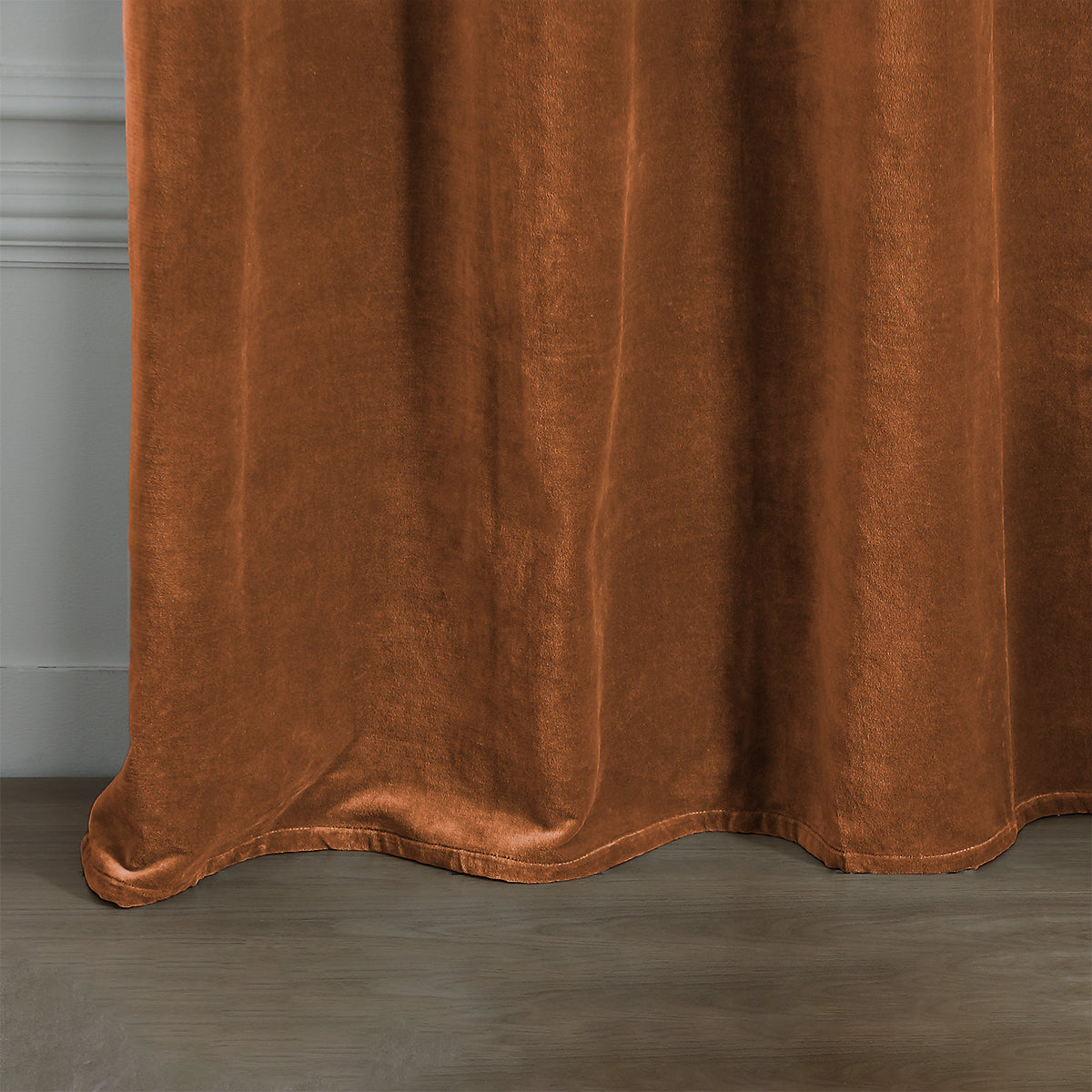 Eyelet curtain in cotton velvet 135x260 VELVET