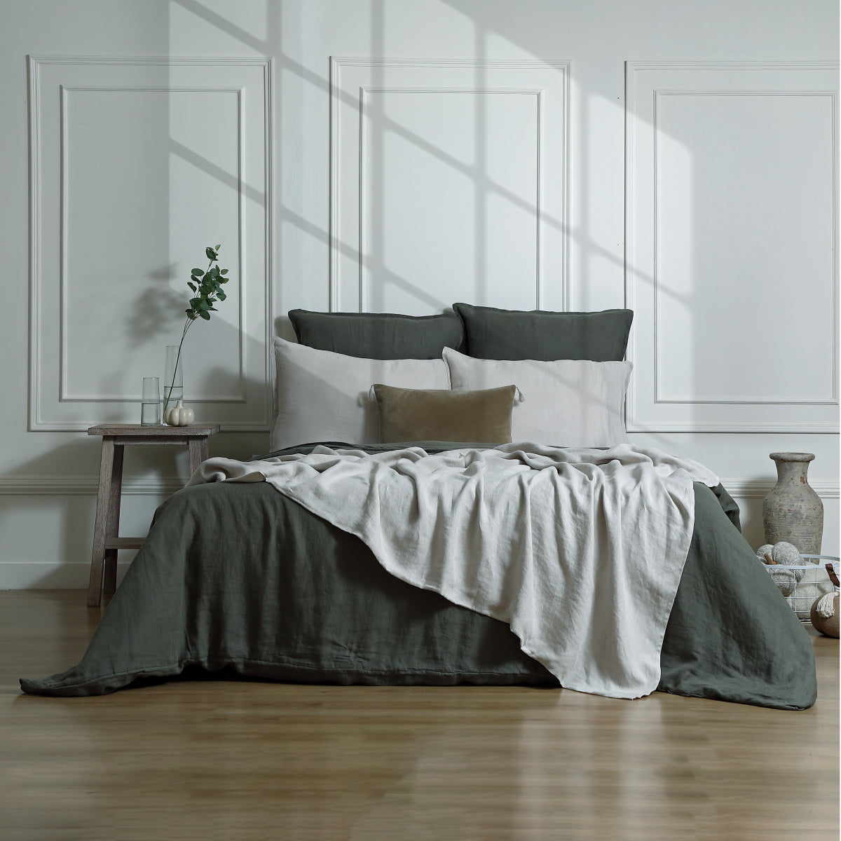 Jeté de lit lin lavé CAMILLE 230x250