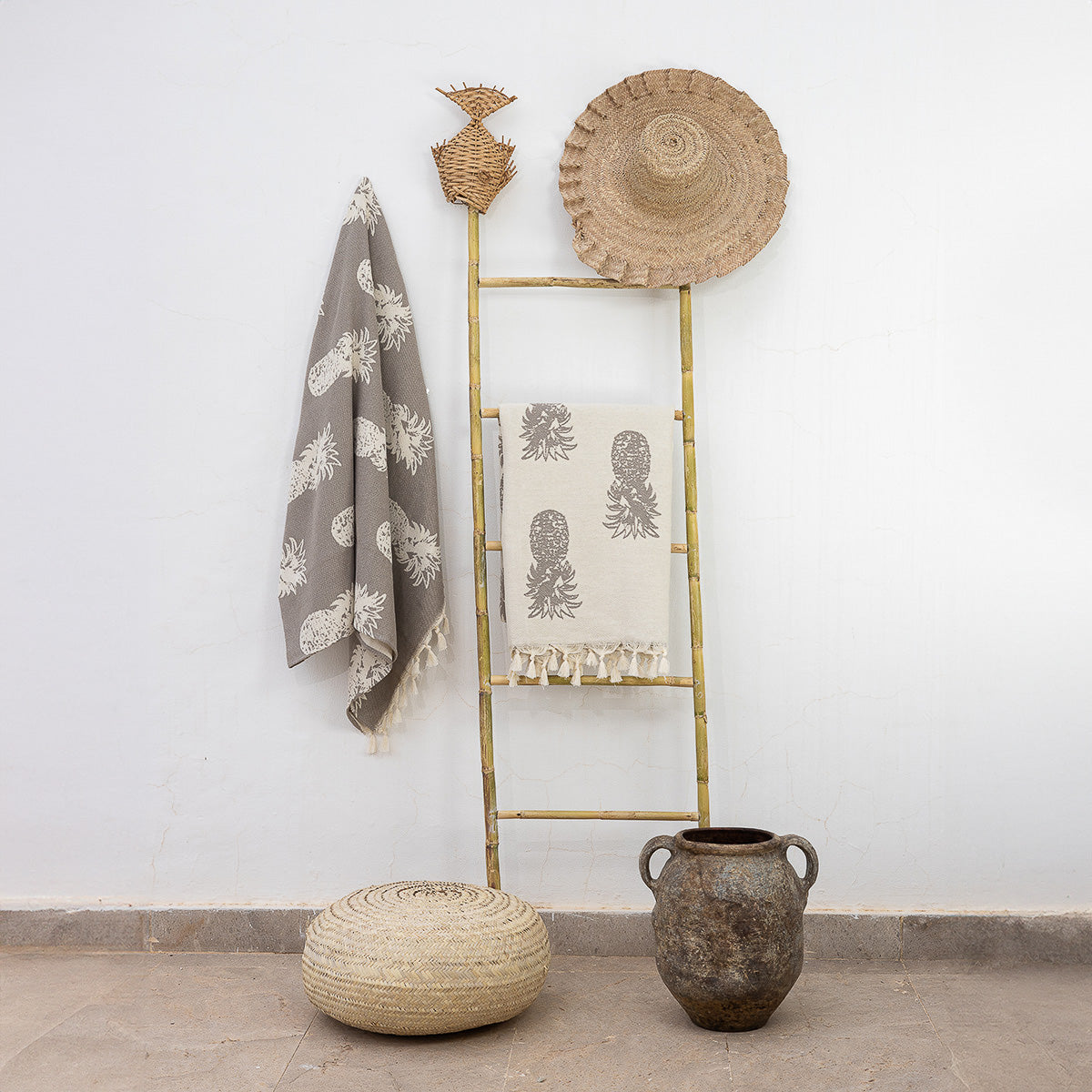 Fouta jacquard coton 100x200 ANANAS