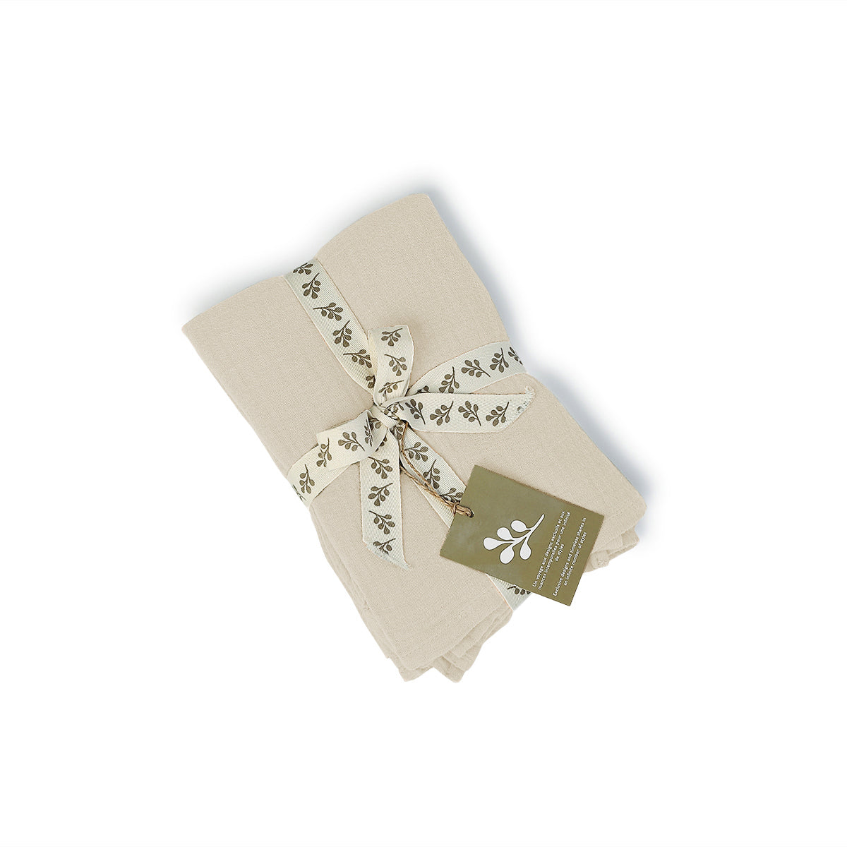 Parure de lit + taies 50x70 gaze de coton sable CARLA