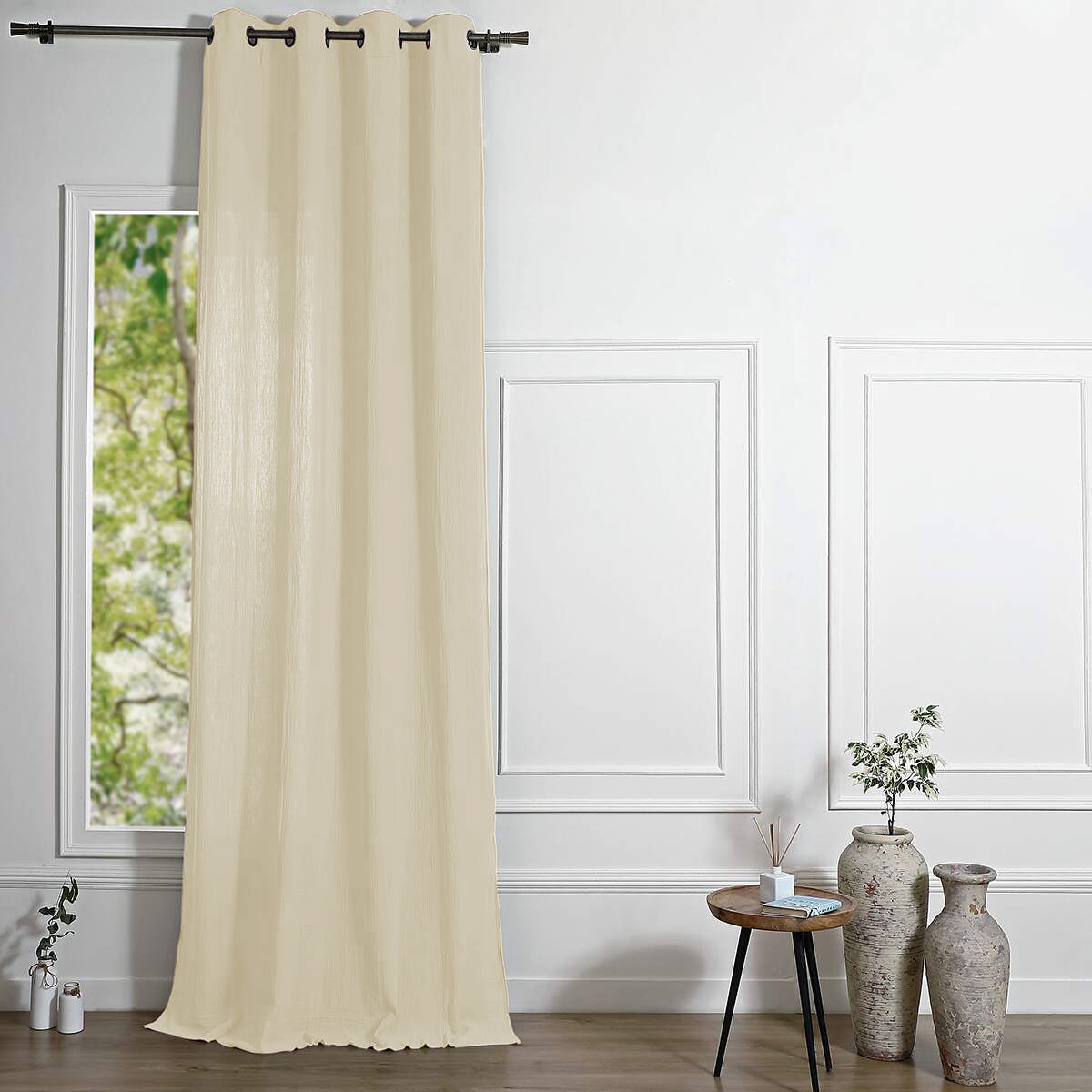 Eyelet curtain in cotton gauze CARLA 140x240