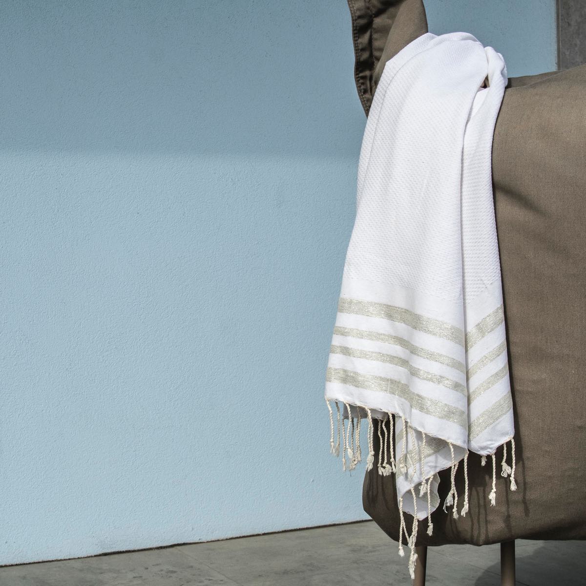 Fouta nid d'abeille coton 100x200 HAMPTONS