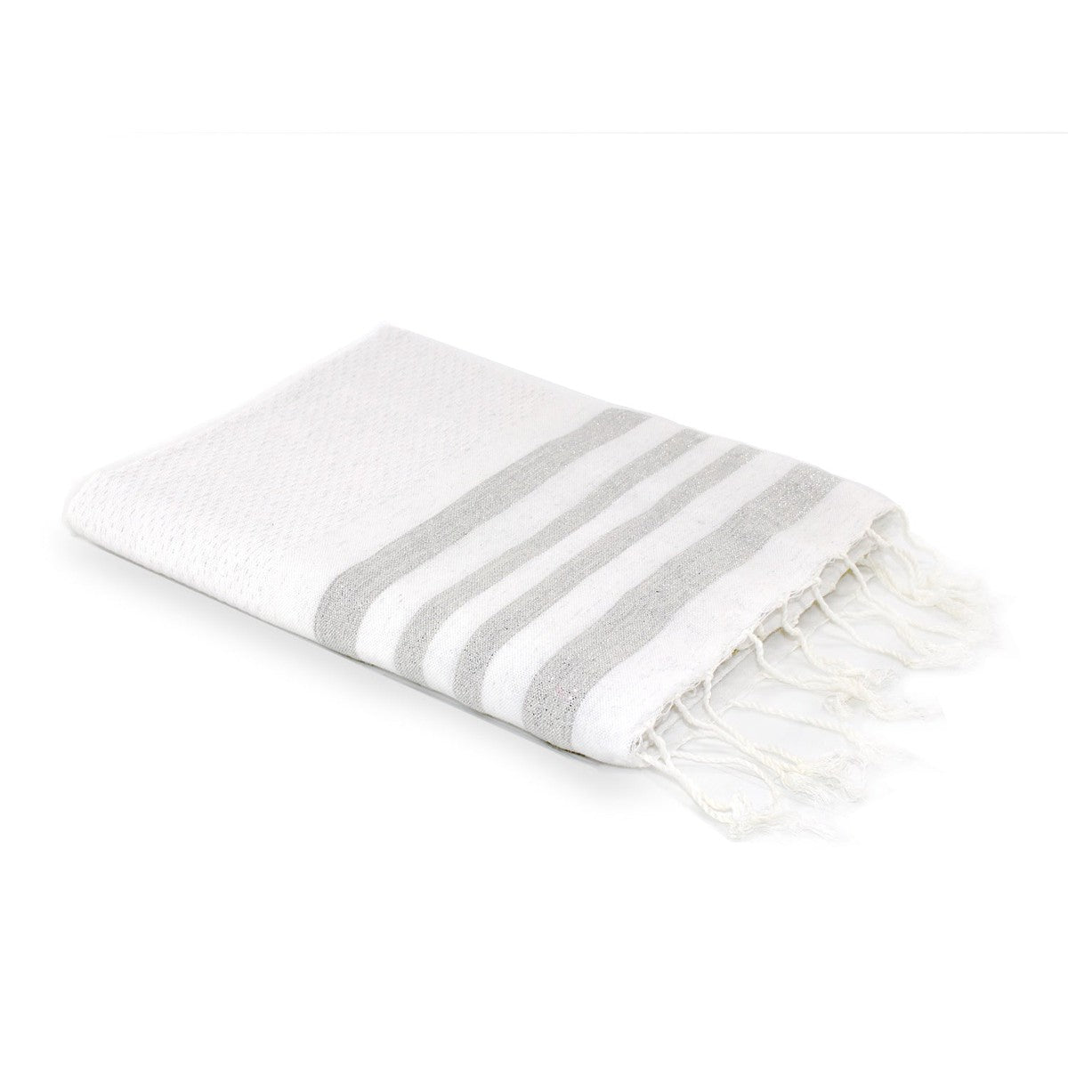 Fouta nid d'abeille lurex coton HAMPTONS 100x200 - febronie.com