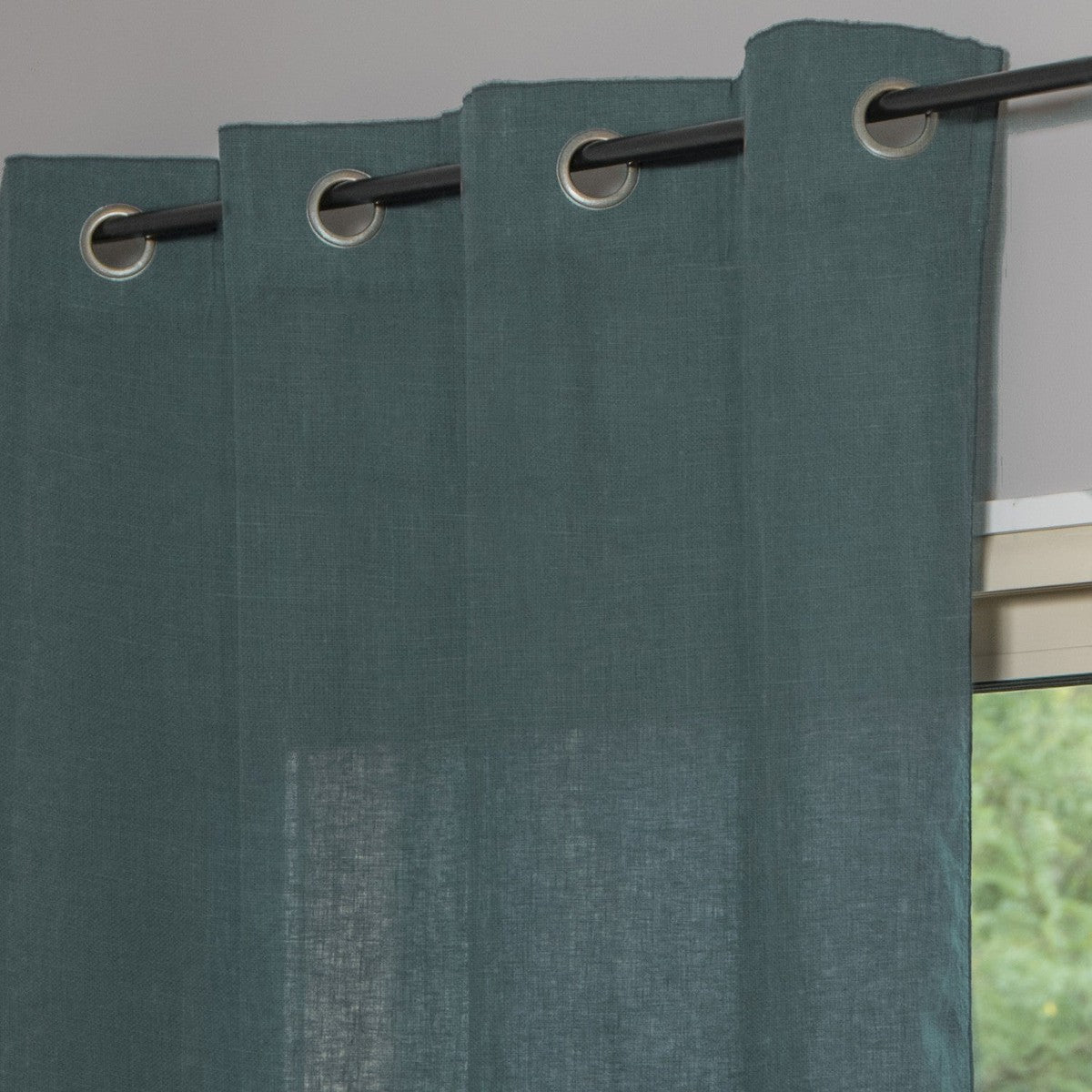 HORTENSE 140x290 washed linen eyelet curtain