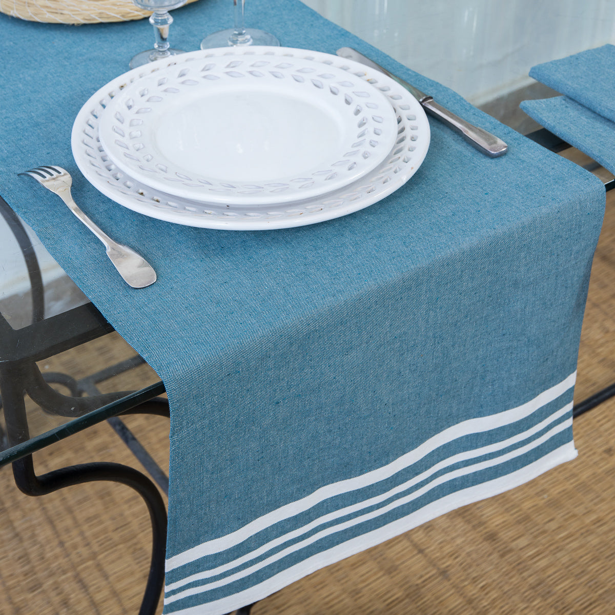 MAHDIA cotton table runner 50x150