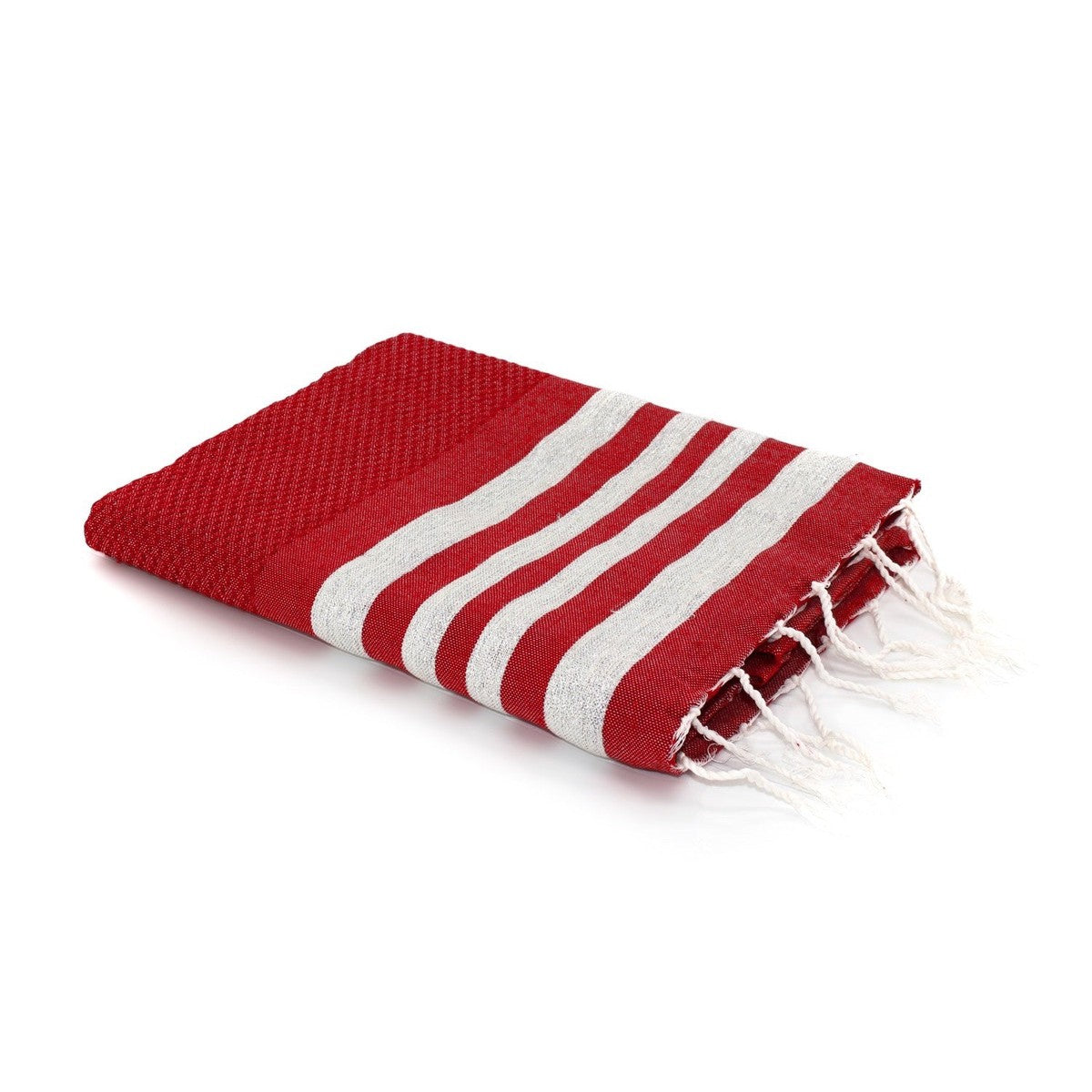 Fouta nid d'abeille lurex coton HAMPTONS 100x200 - febronie.com