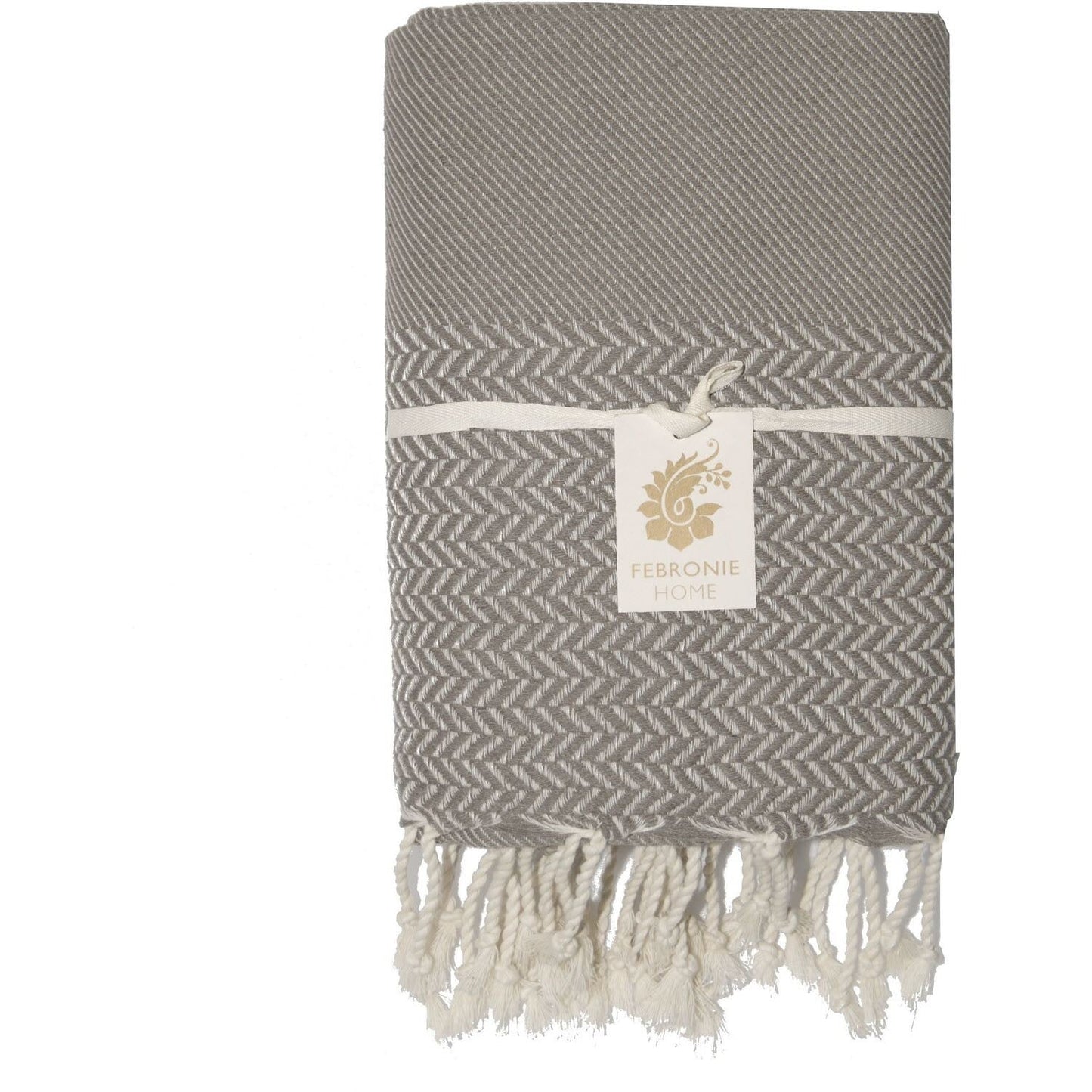 Plaid coton taupe OSLO febronie.com