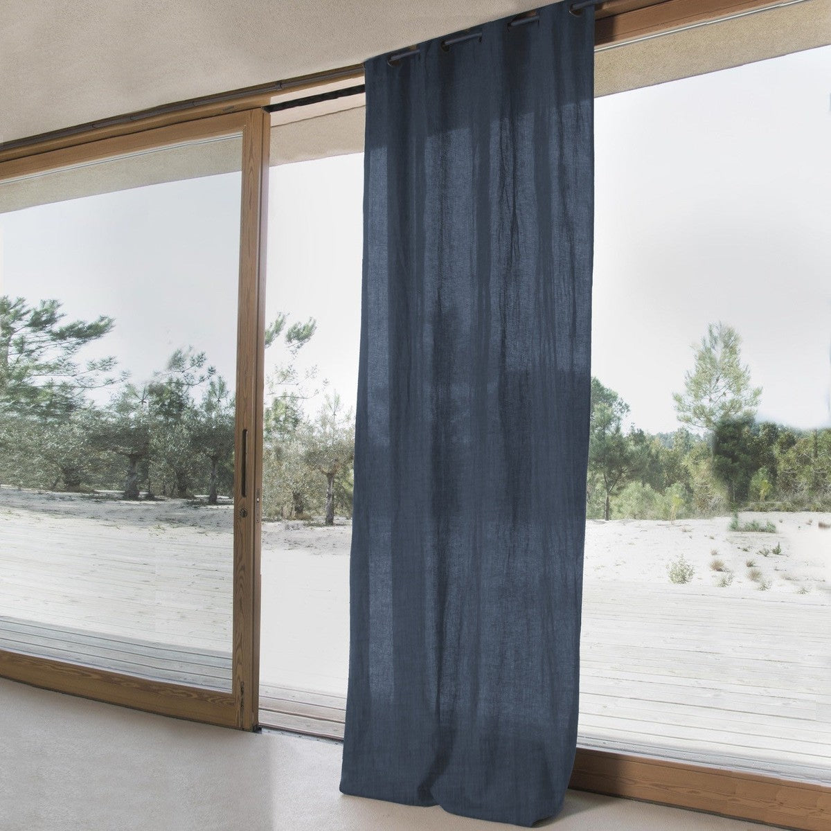 HORTENSE 140x290 washed linen eyelet curtain