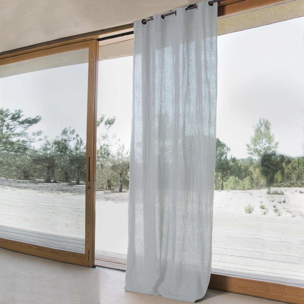 HORTENSE 140x290 washed linen eyelet curtain