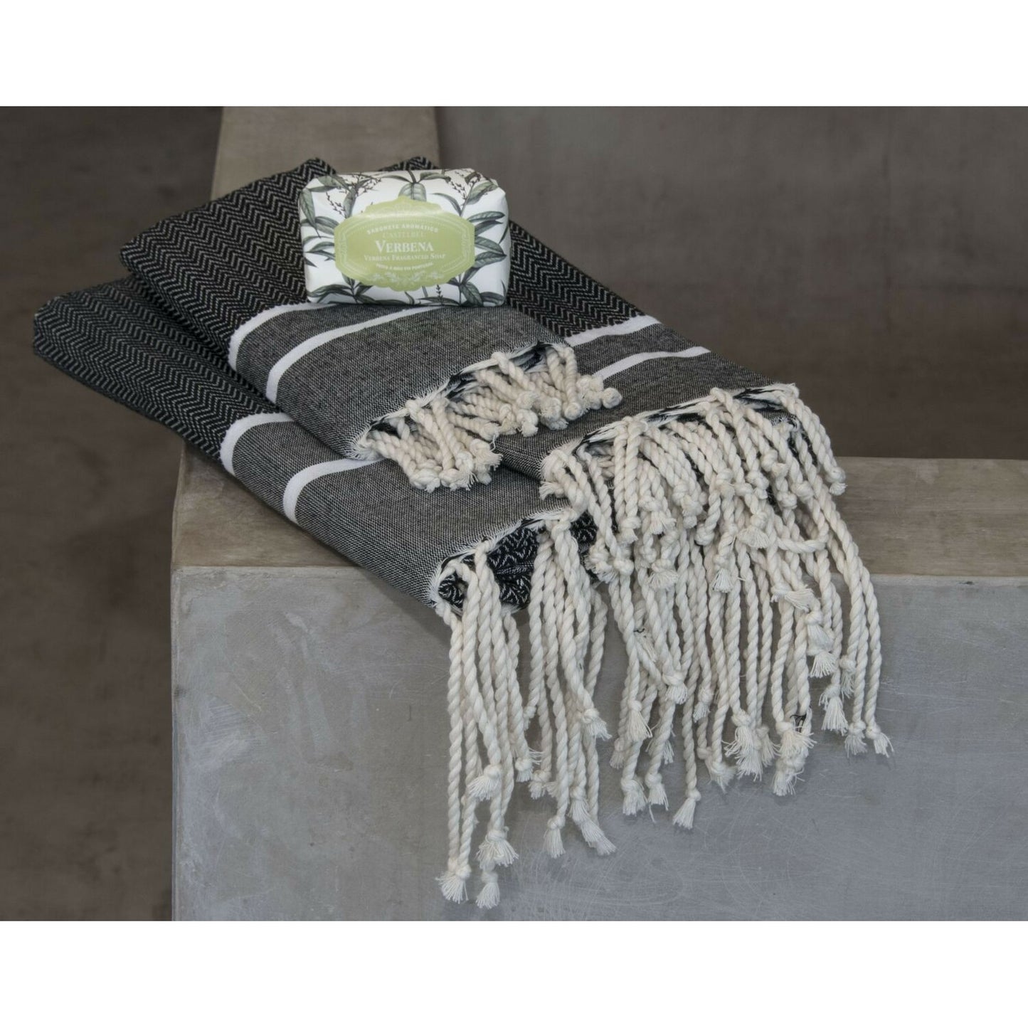 Foutas de bain (1+2) coton 100x200+2(50x80) STOCKHOLM