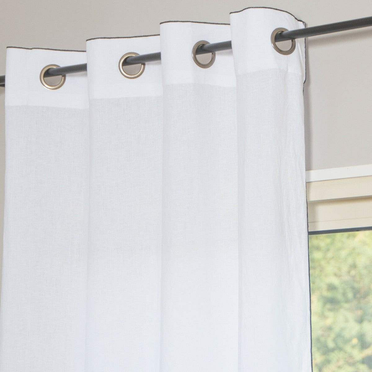 HORTENSE 140x290 washed linen eyelet curtain