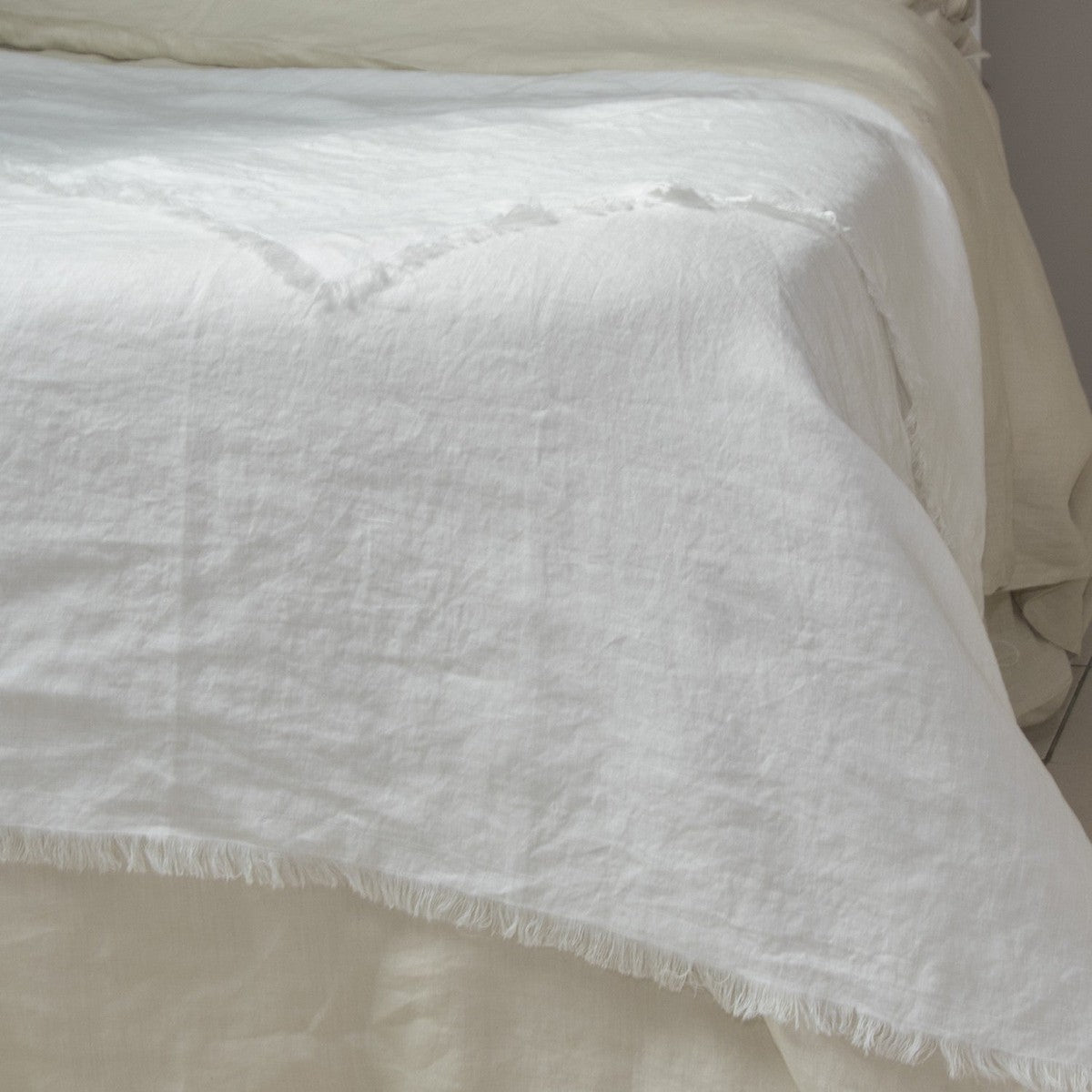Jeté de lit lin lavé HORTENSE 180x260 - febronie.com