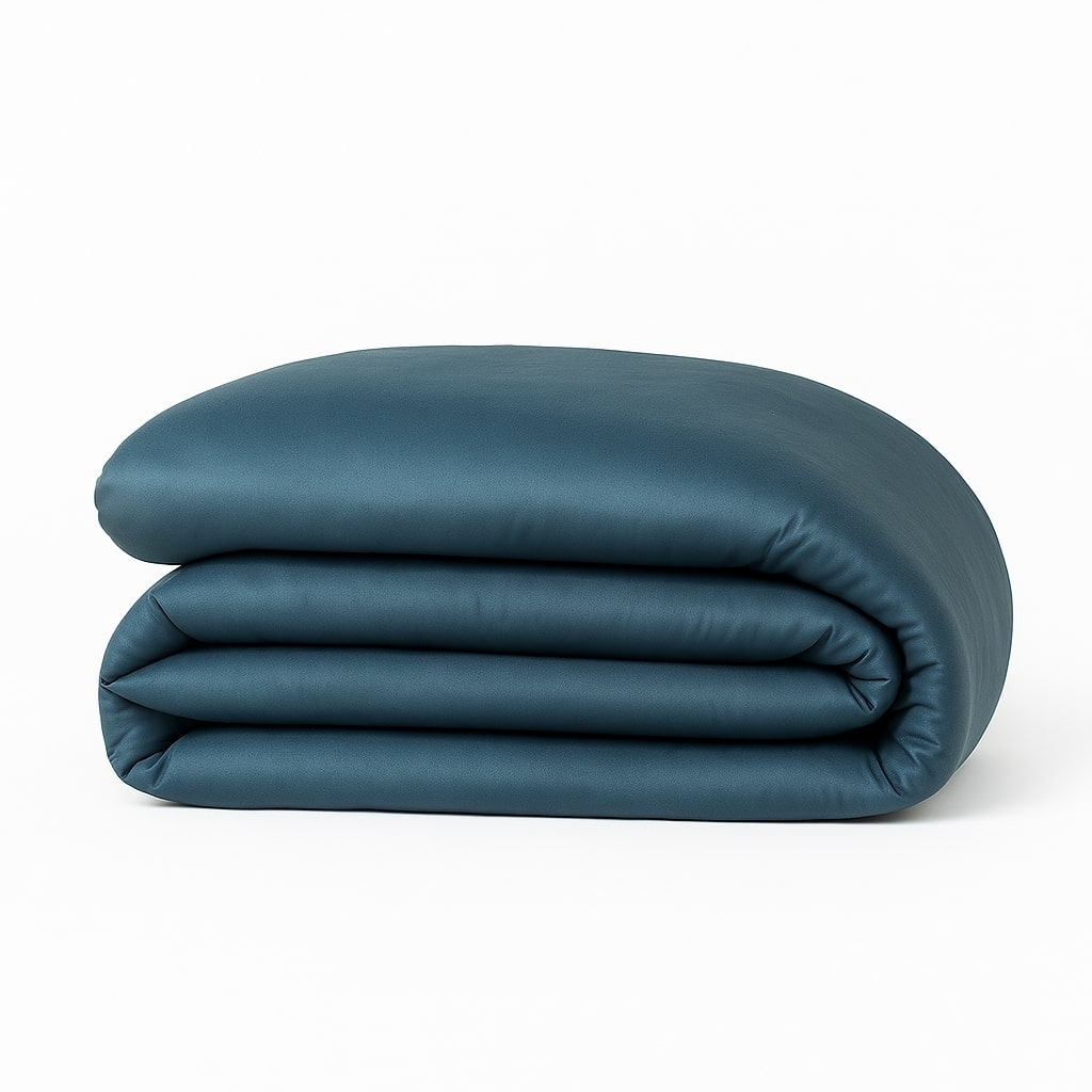 Housse de couette coton bio & lyocell bleu orage GAIA