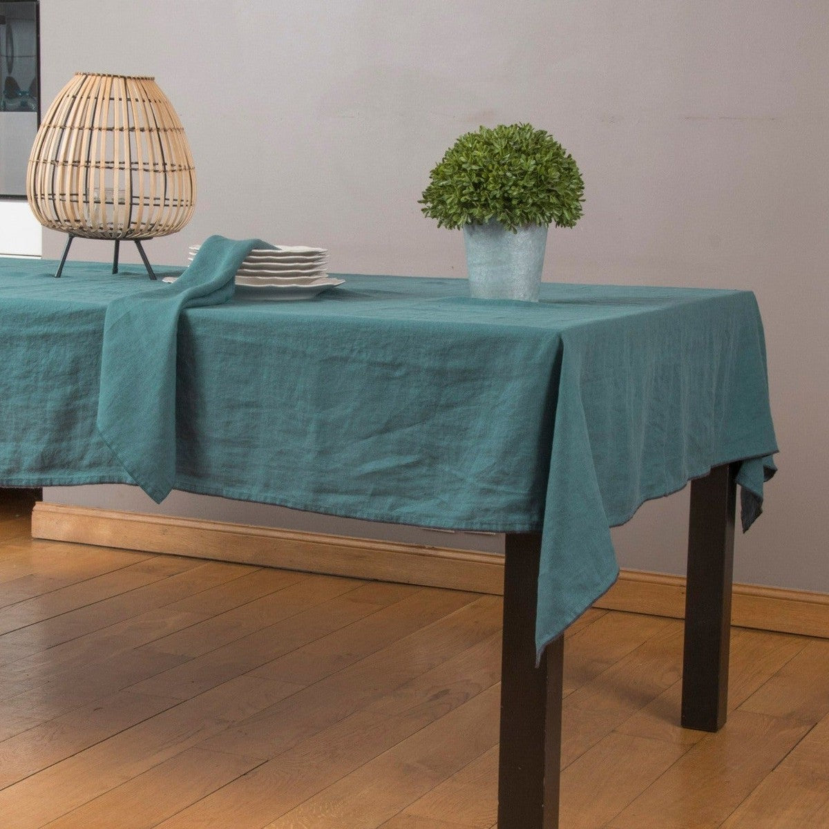 Nappe lin lavé HORTENSE 150x300 - febronie.com