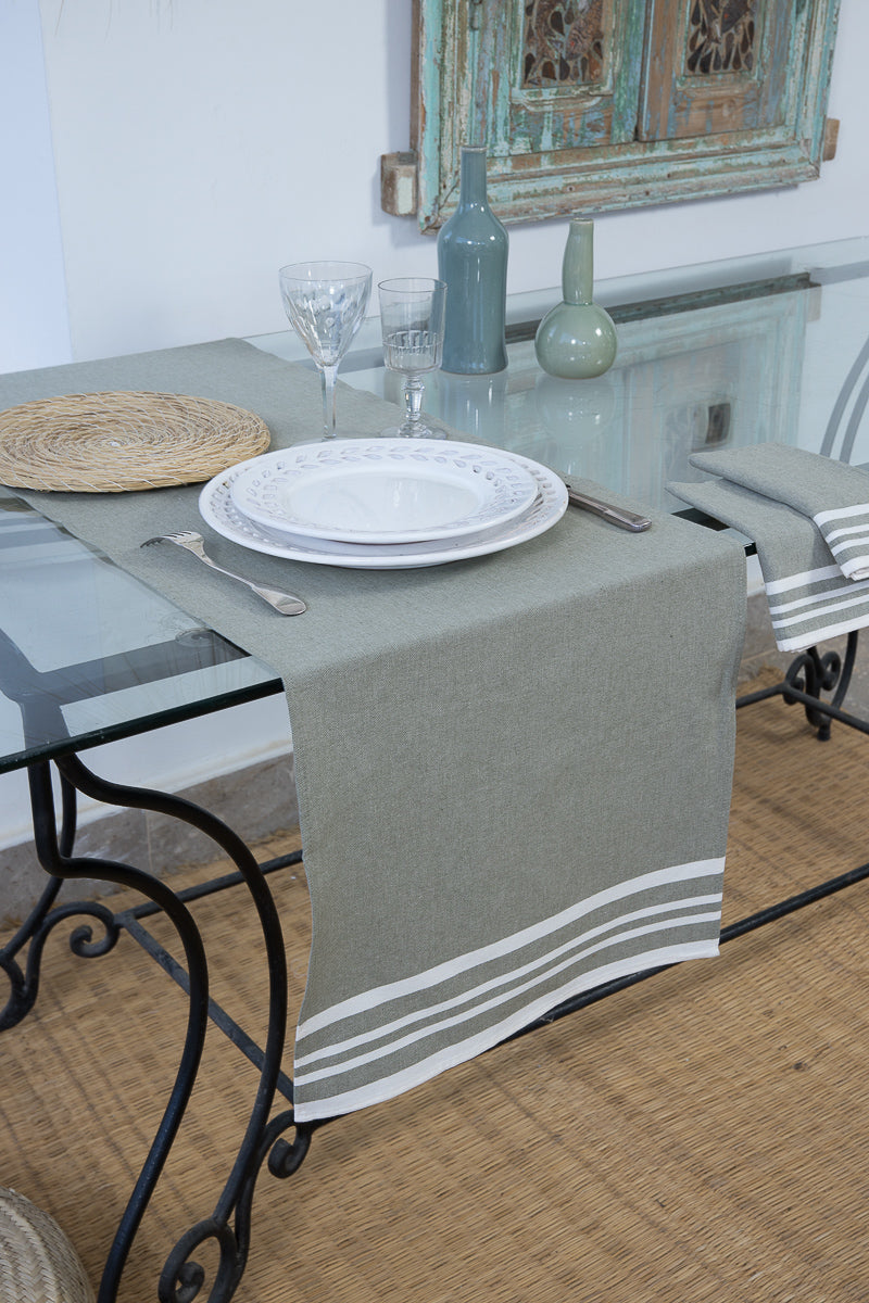 MAHDIA cotton table runner 50x150