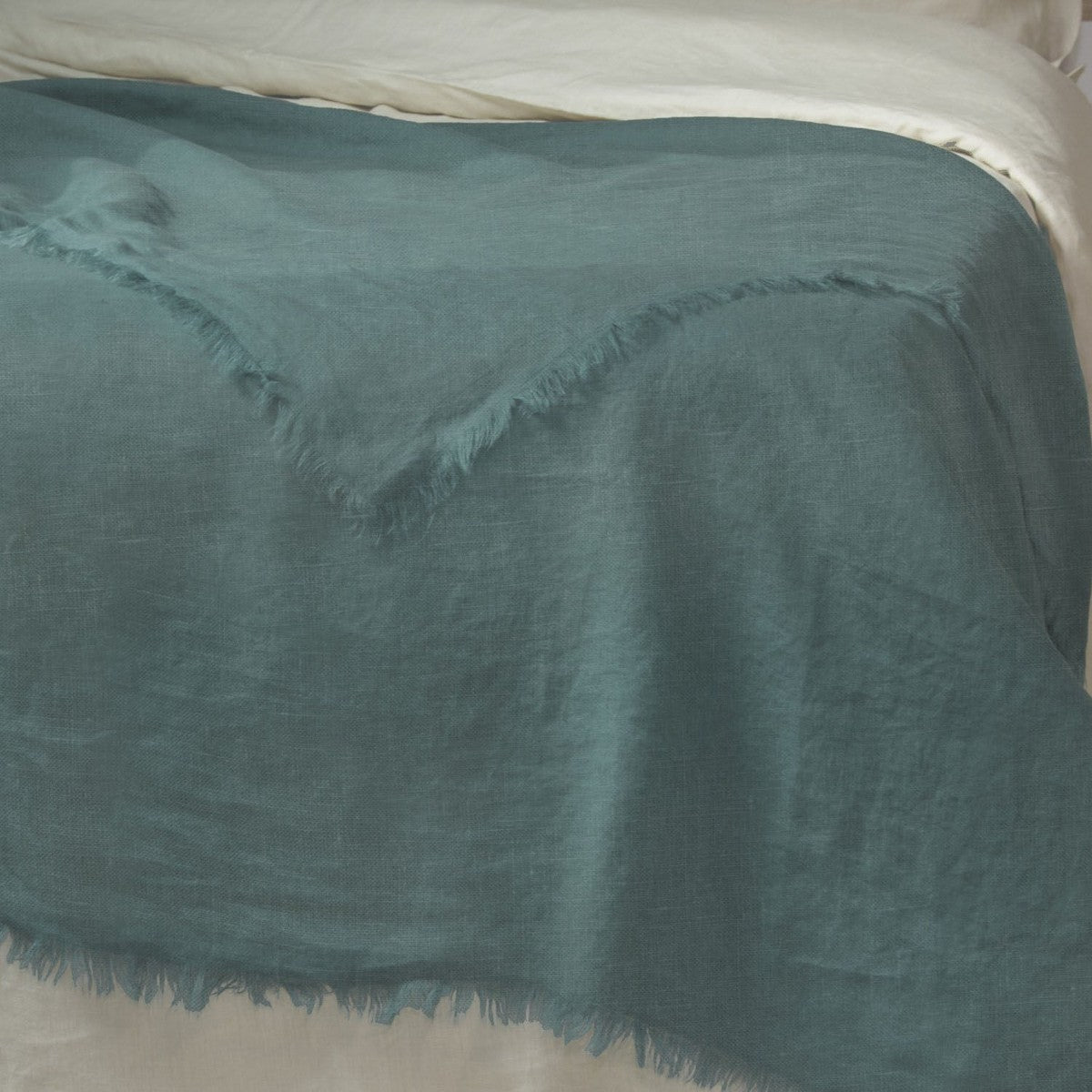 Jeté de lit lin lavé HORTENSE 180x260 - febronie.com