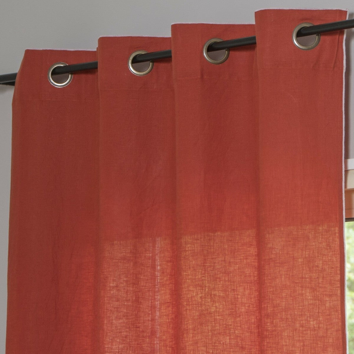 HORTENSE 140x290 washed linen eyelet curtain