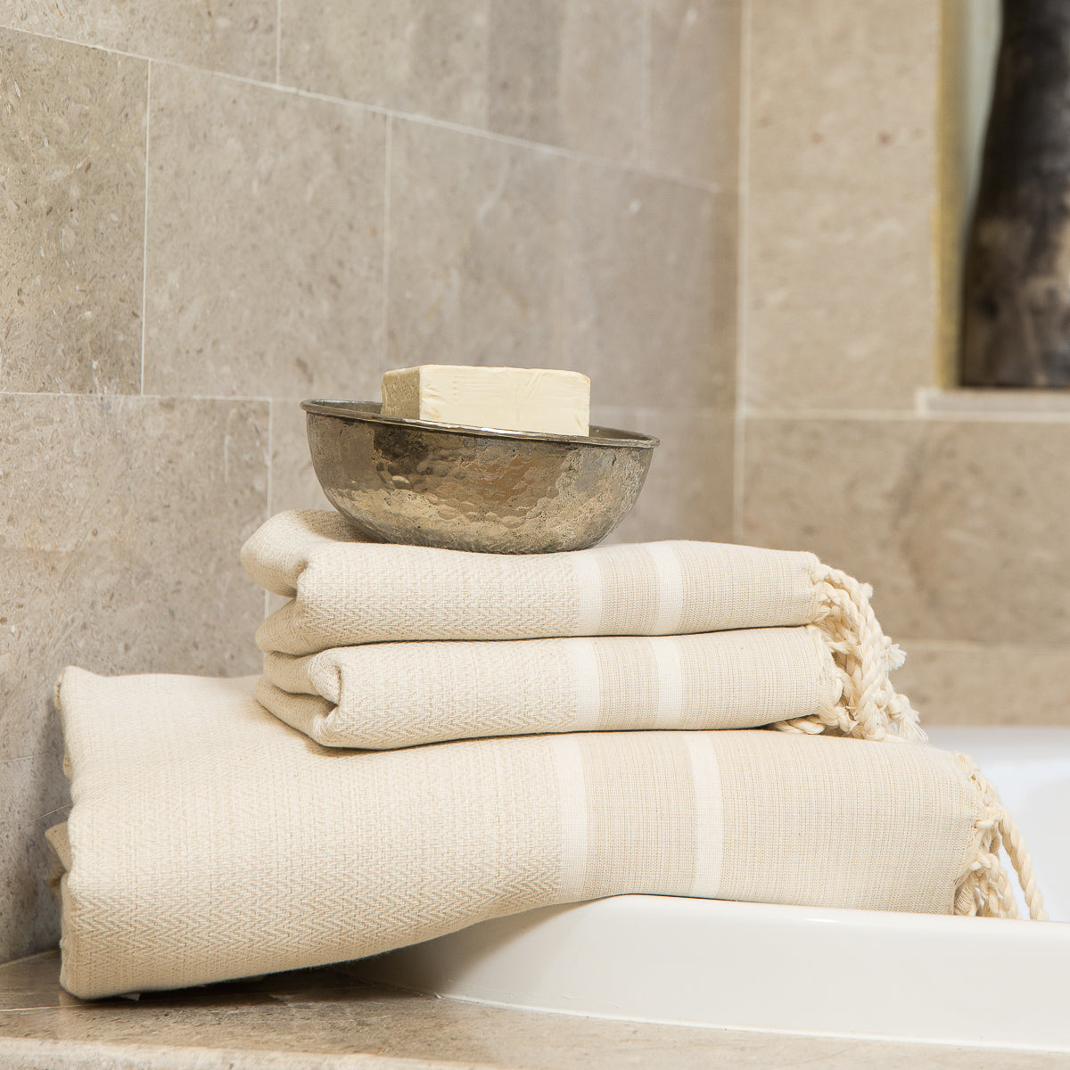 Fouta set bagno (1+2) cotone 100x200+2(50x80) STOCKHOLM