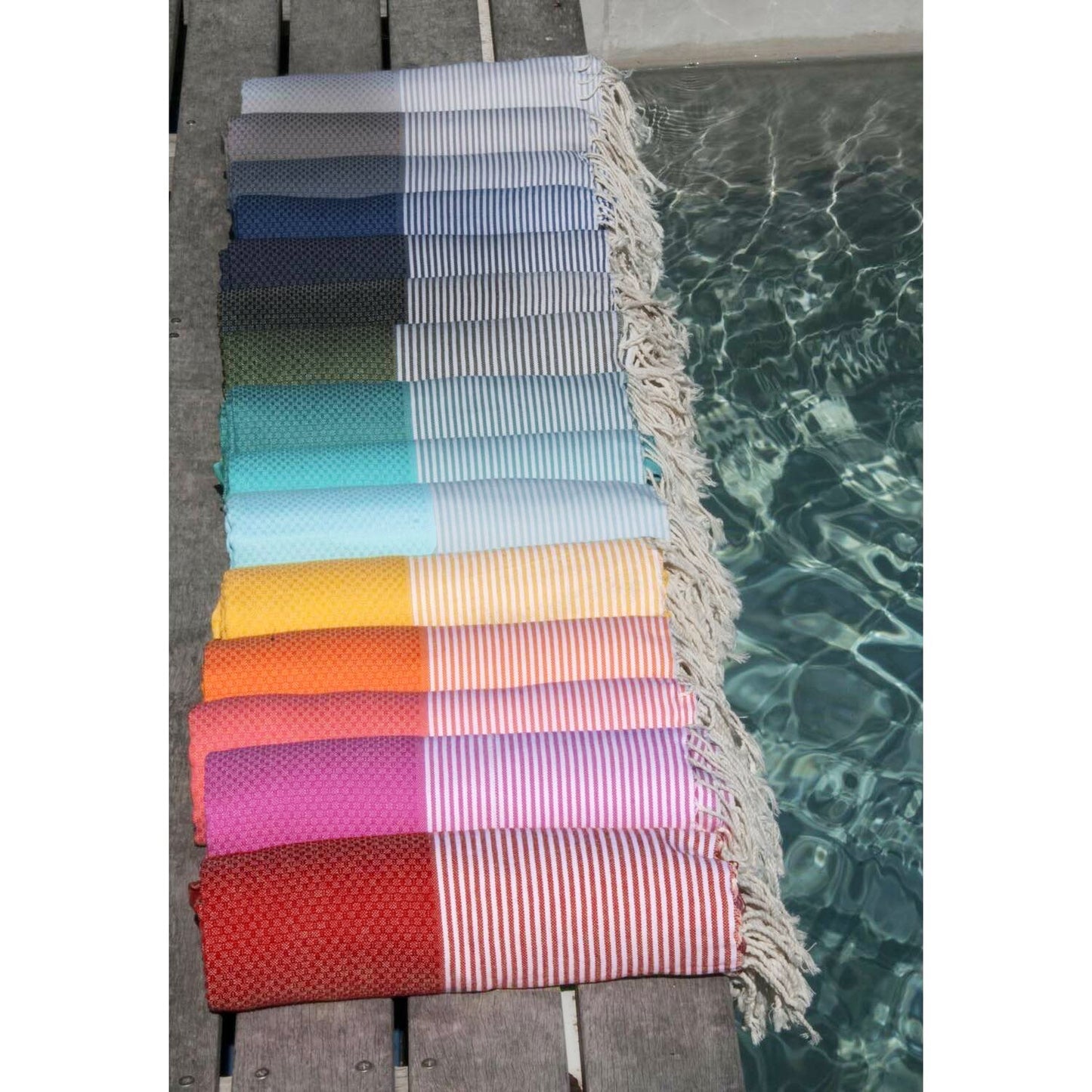Fouta nid d'abeille coton 100x200 IBIZA
