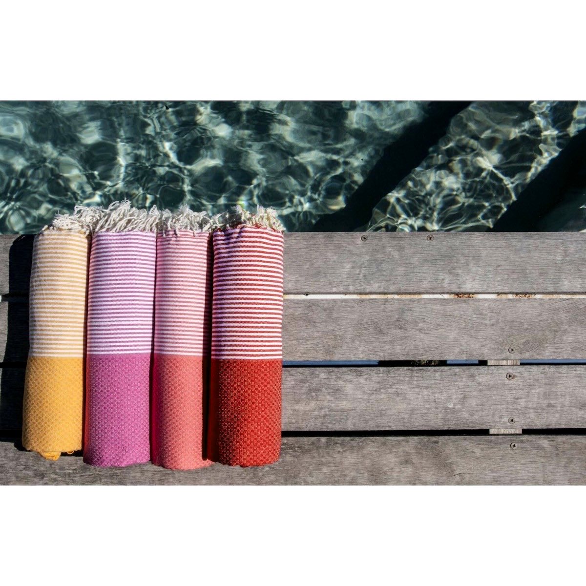Fouta nid d'abeille coton 100x200 IBIZA