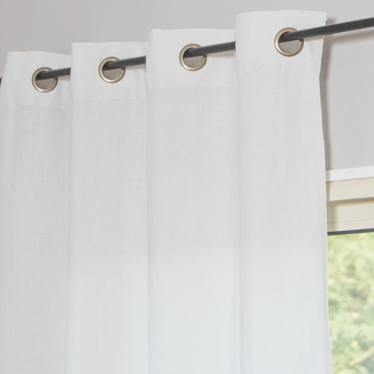 HORTENSE 140x290 washed linen eyelet curtain