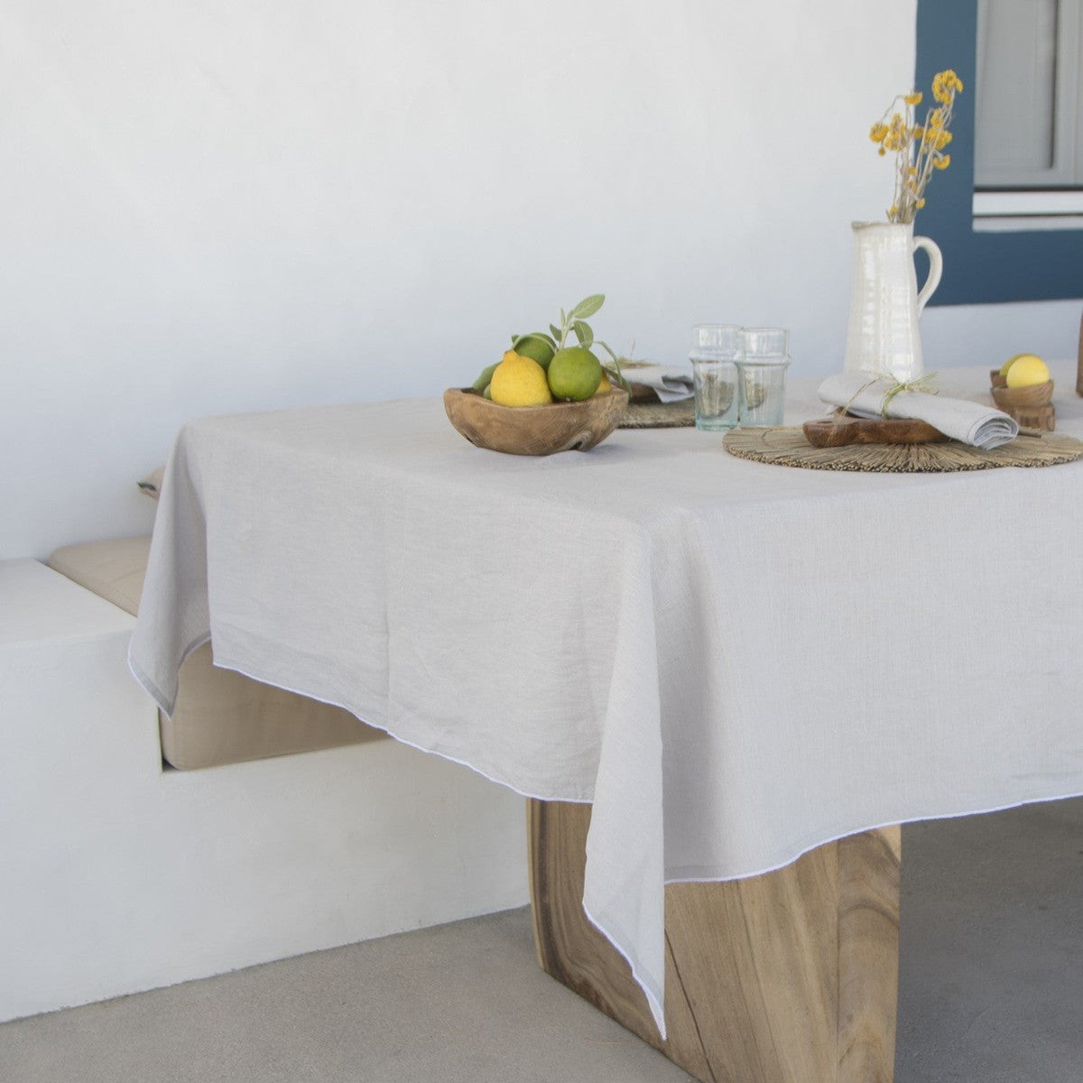 Nappe lin lavé HORTENSE 150x300 - febronie.com