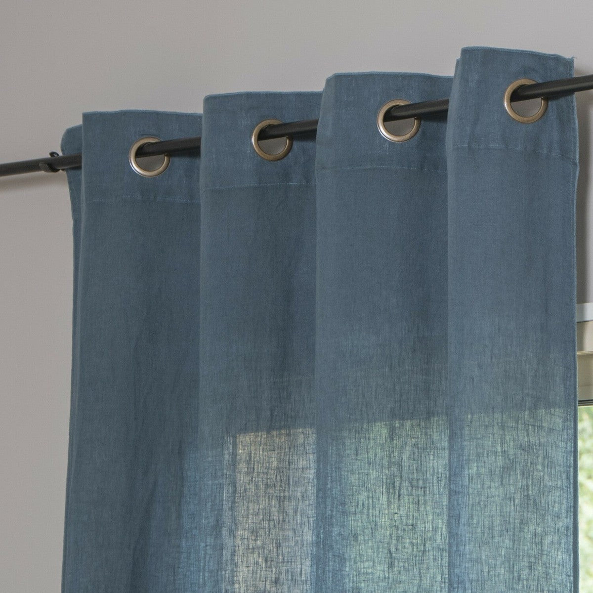 HORTENSE 140x290 washed linen eyelet curtain