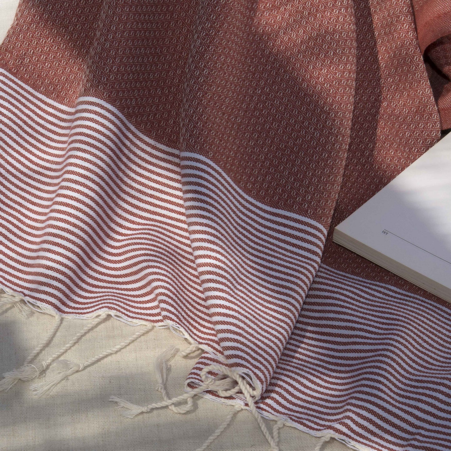 Fouta nid d'abeille coton 100x200 IBIZA