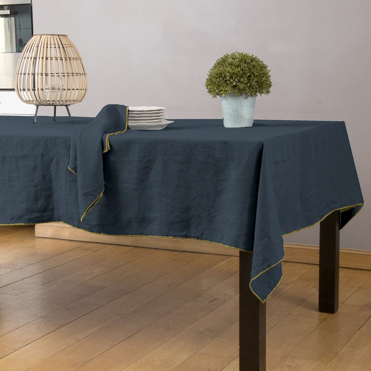Nappe lin lavé HORTENSE 150x250 - febronie.com