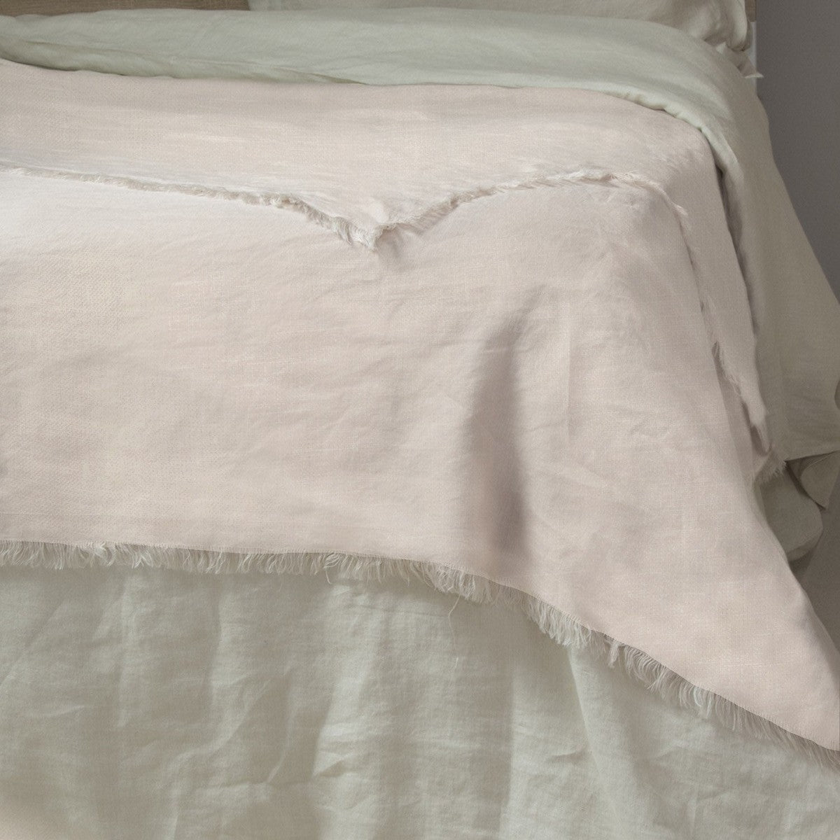 Jeté de lit lin lavé HORTENSE 180x260 - febronie.com