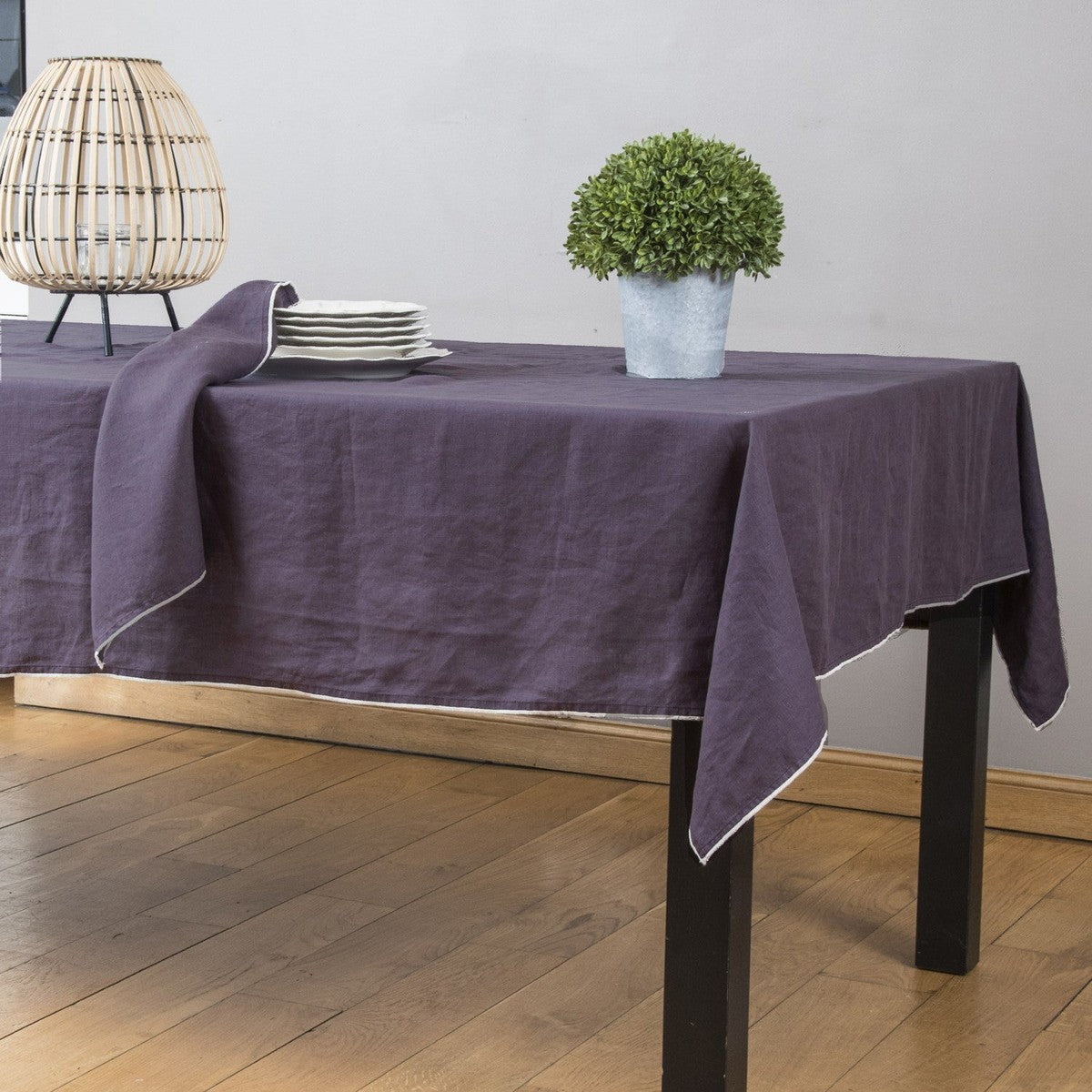 Nappe lin lavé HORTENSE 150x300 - febronie.com