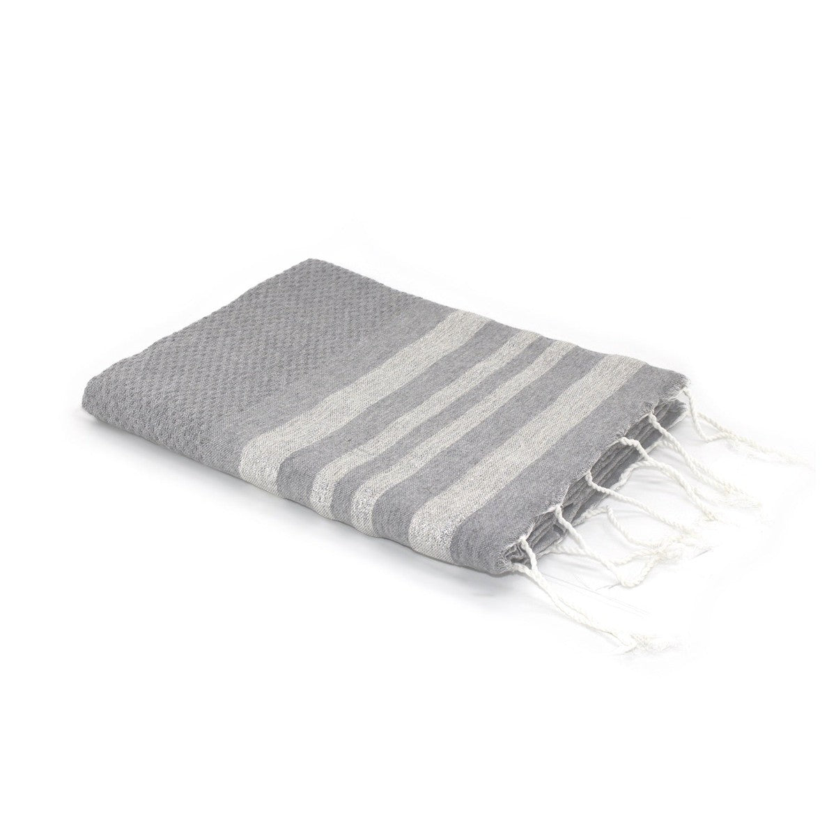 Fouta nid d'abeille lurex coton HAMPTONS 100x200 - febronie.com
