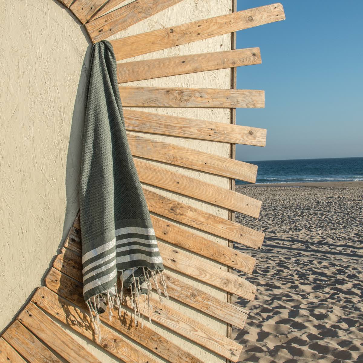 Fouta nid d'abeille coton 100x200 HAMPTONS