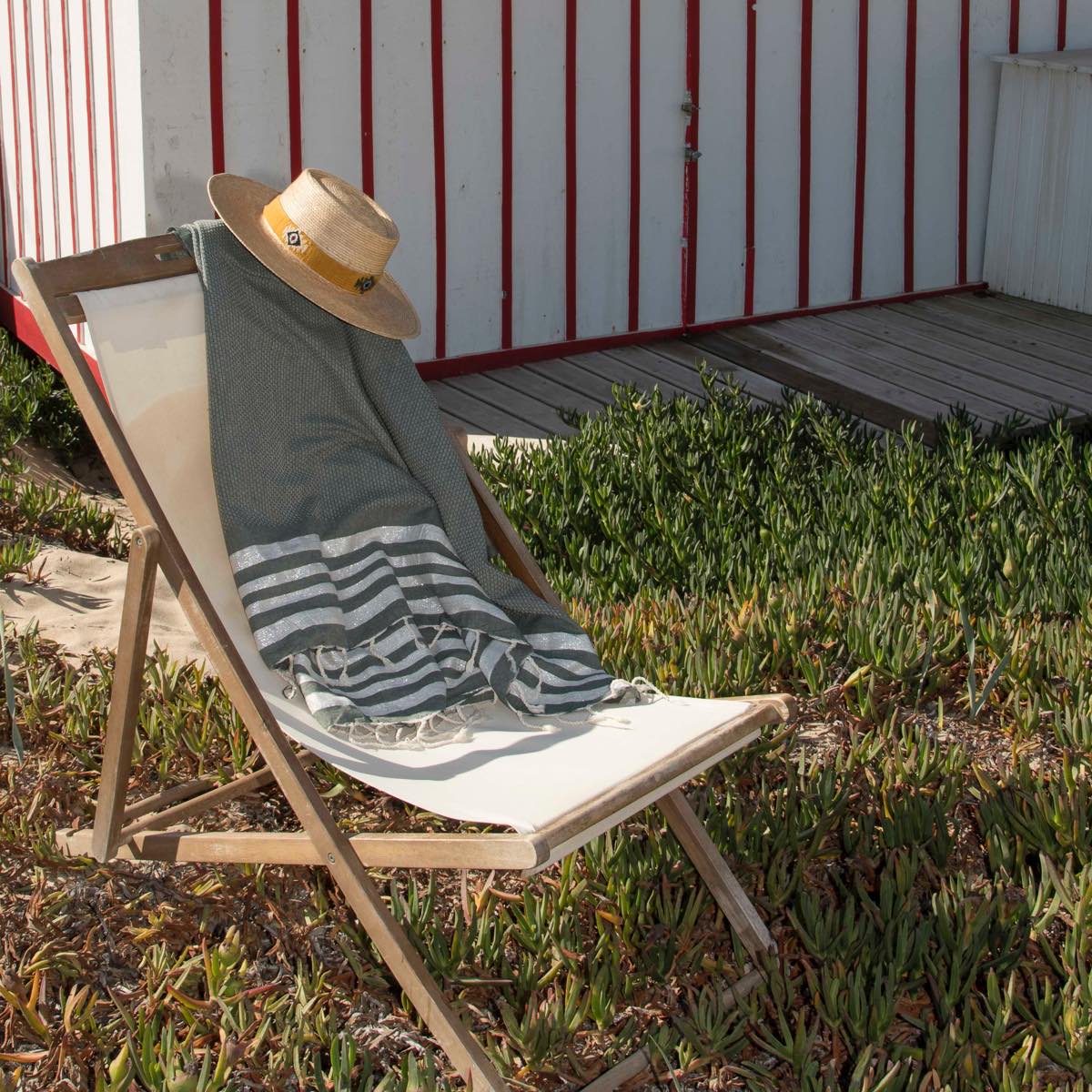 Fouta nid d'abeille coton 100x200 HAMPTONS