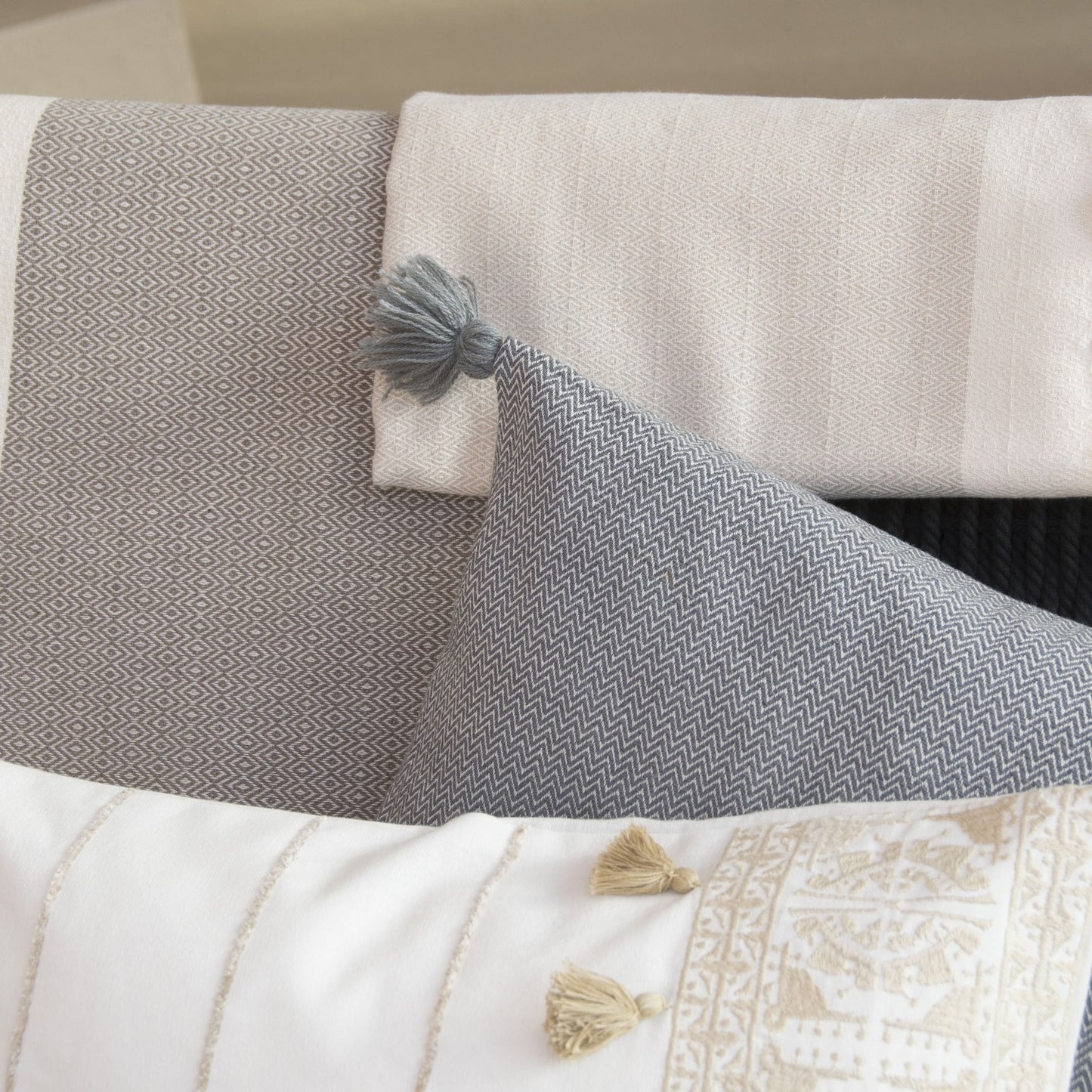 Housse de coussin coton 50x50 STOCKHOLM