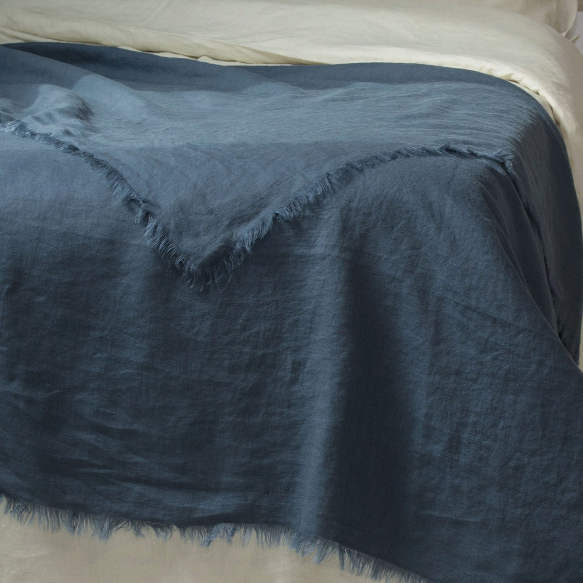 Jeté de lit lin lavé HORTENSE 180x260 - febronie.com