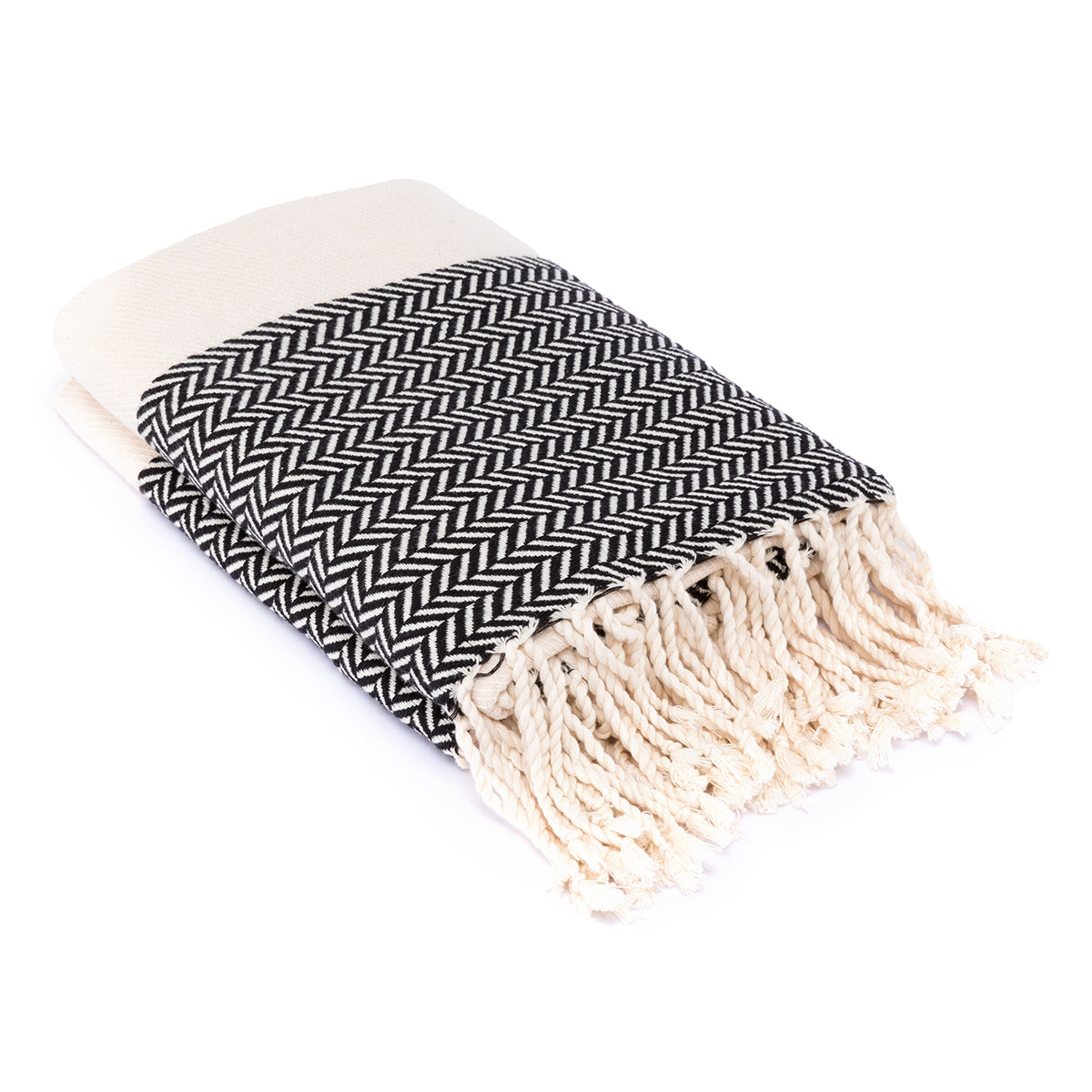 Plaid coton noir LIV febronie.com