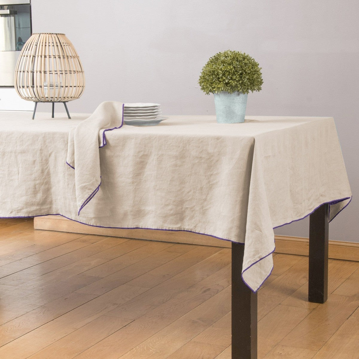 Nappe lin lavé HORTENSE 150x300 - febronie.com