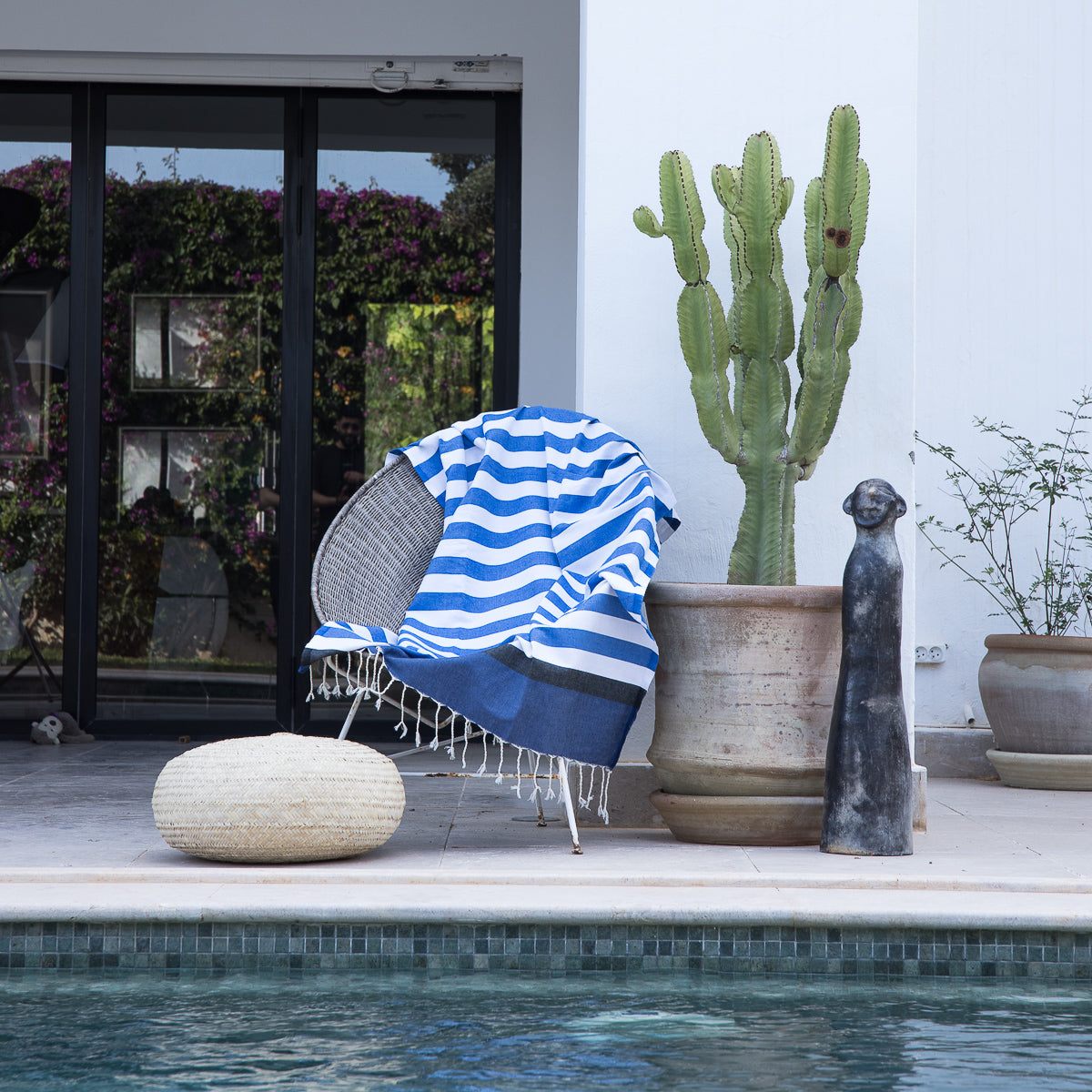 Fouta tricolore coton 100x200 ARCACHON