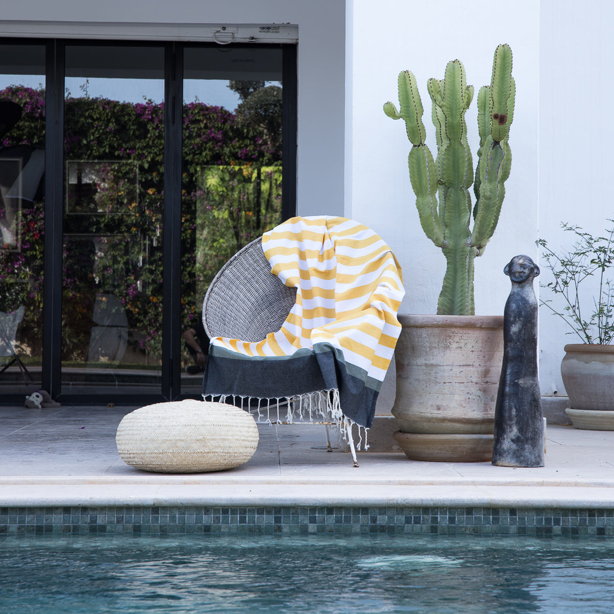 Fouta tricolore coton 100x200 ARCACHON