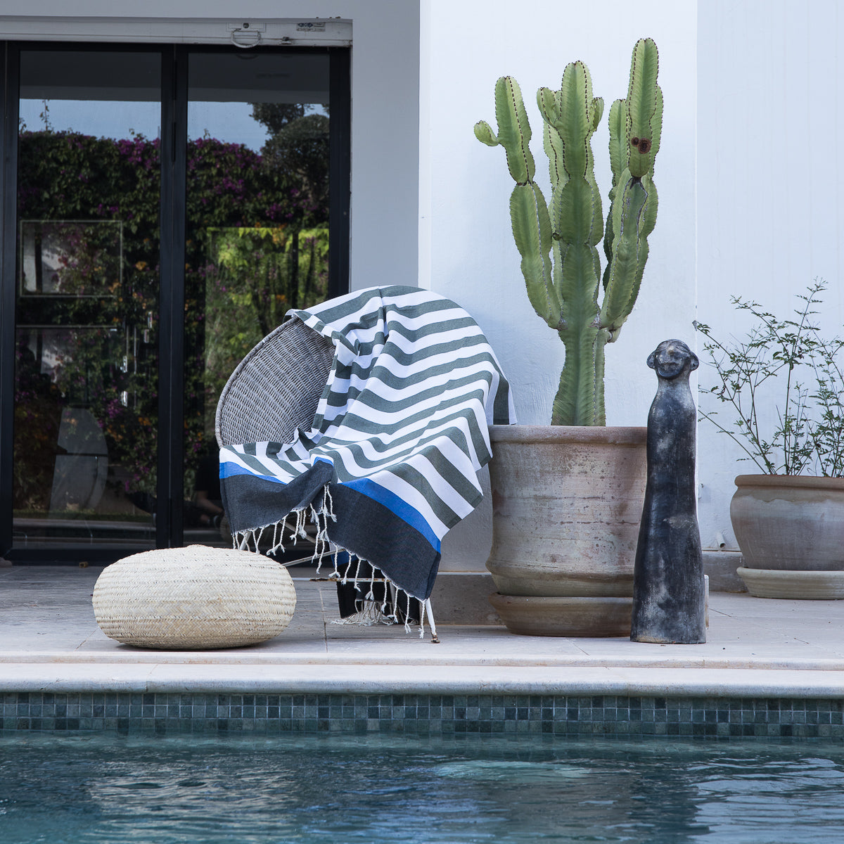 Fouta tricolore coton 100x200 ARCACHON